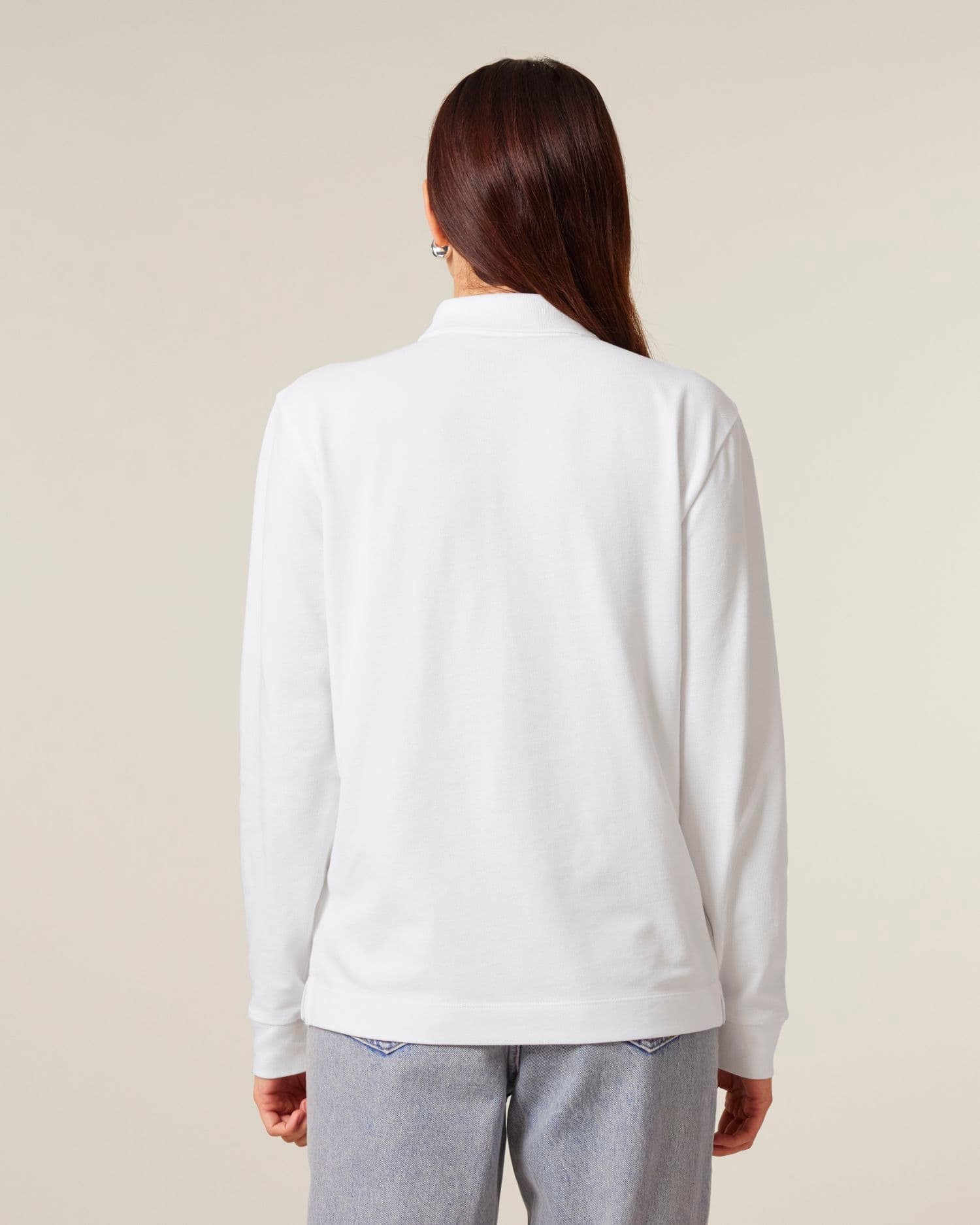 Prepster 2.0 Long Sleeve Stanley/Stella indossato, colore White