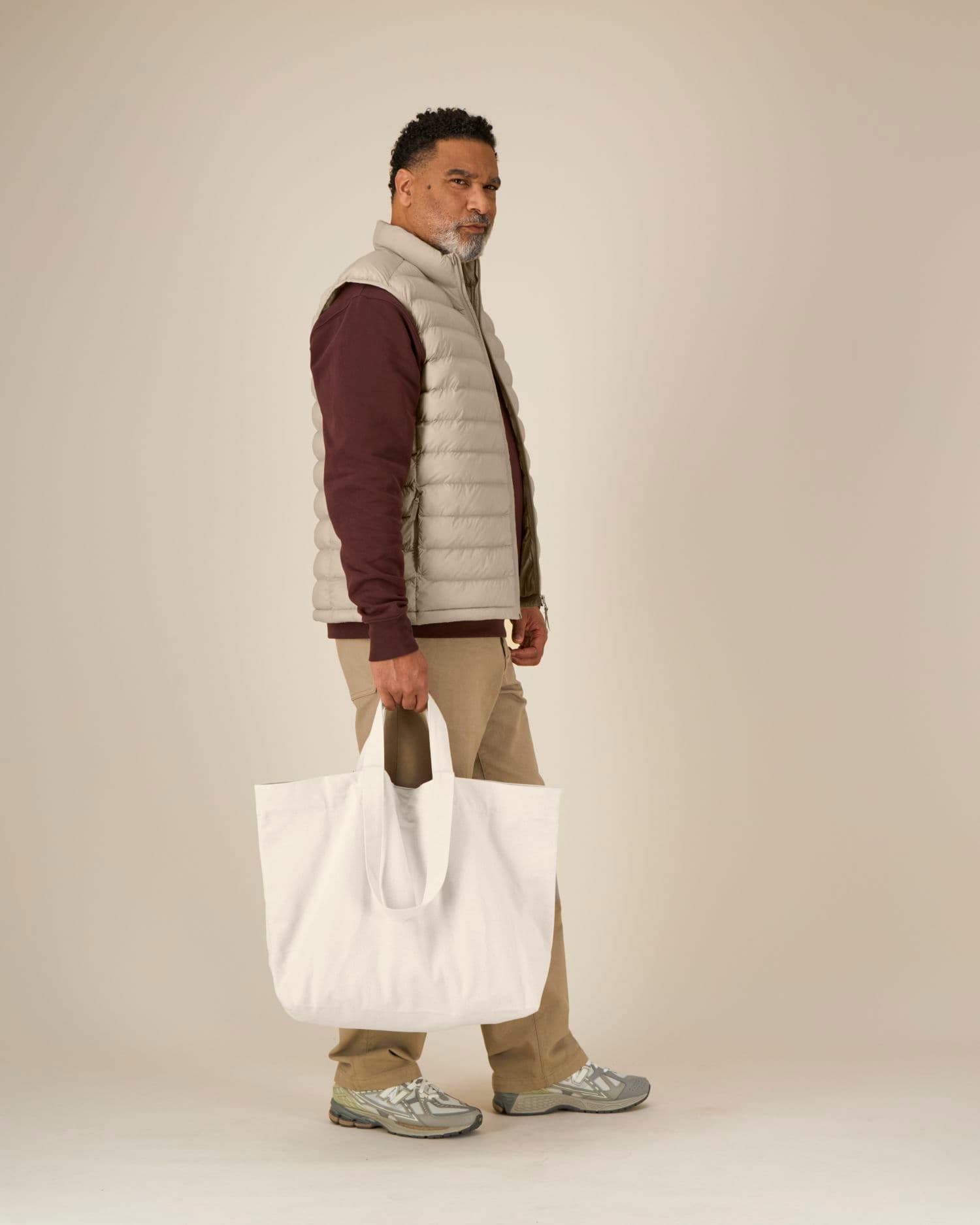 Shopping Bag 2.0 Stanley/Stella porté, coloris Natural Raw