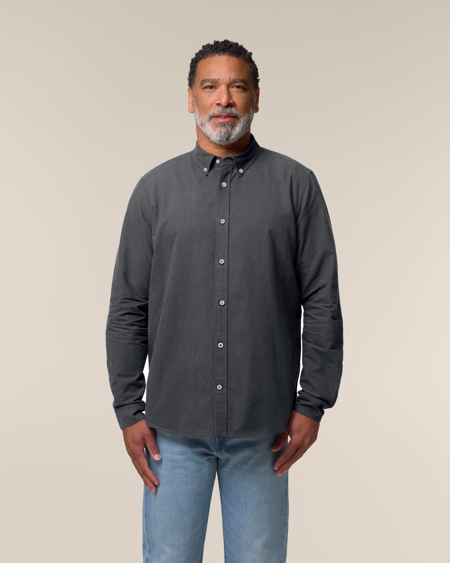 Stanley Oxford Shirt Stanley/Stella porté, coloris Anthracite