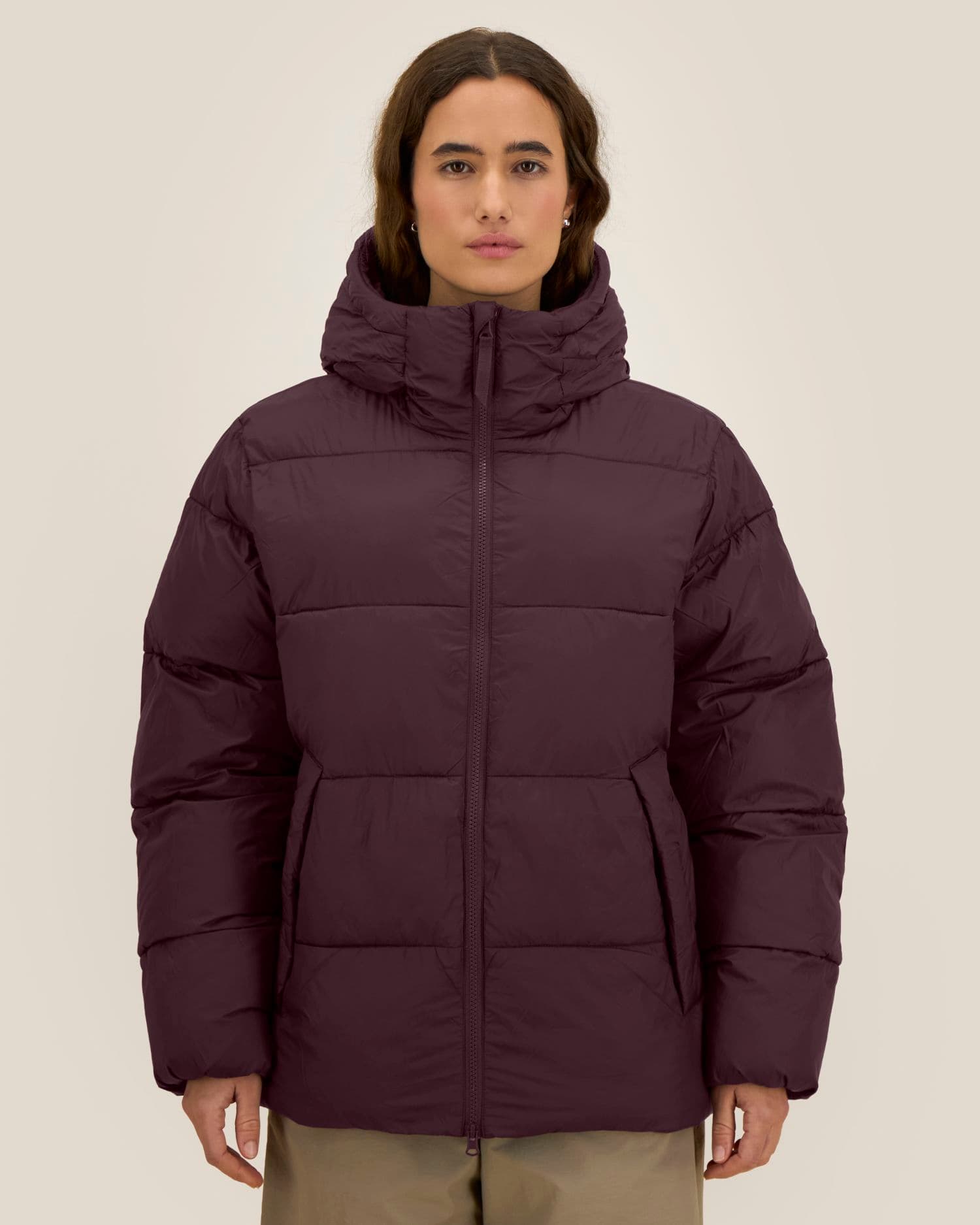 Puffer 2.0 Stanley/Stella porté, coloris Red Brown