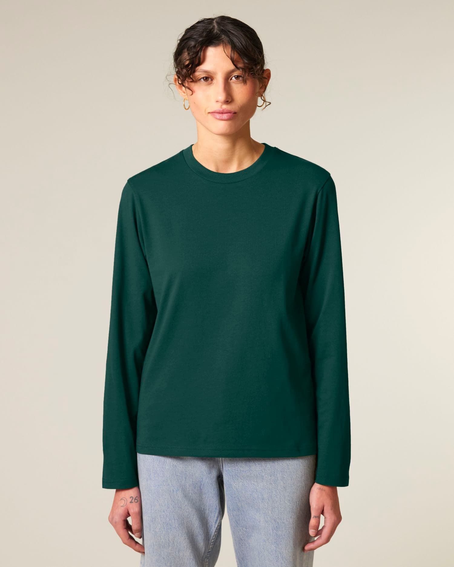 Creator 2.0 Long Sleeve Stanley/Stella porté, coloris Glazed Green