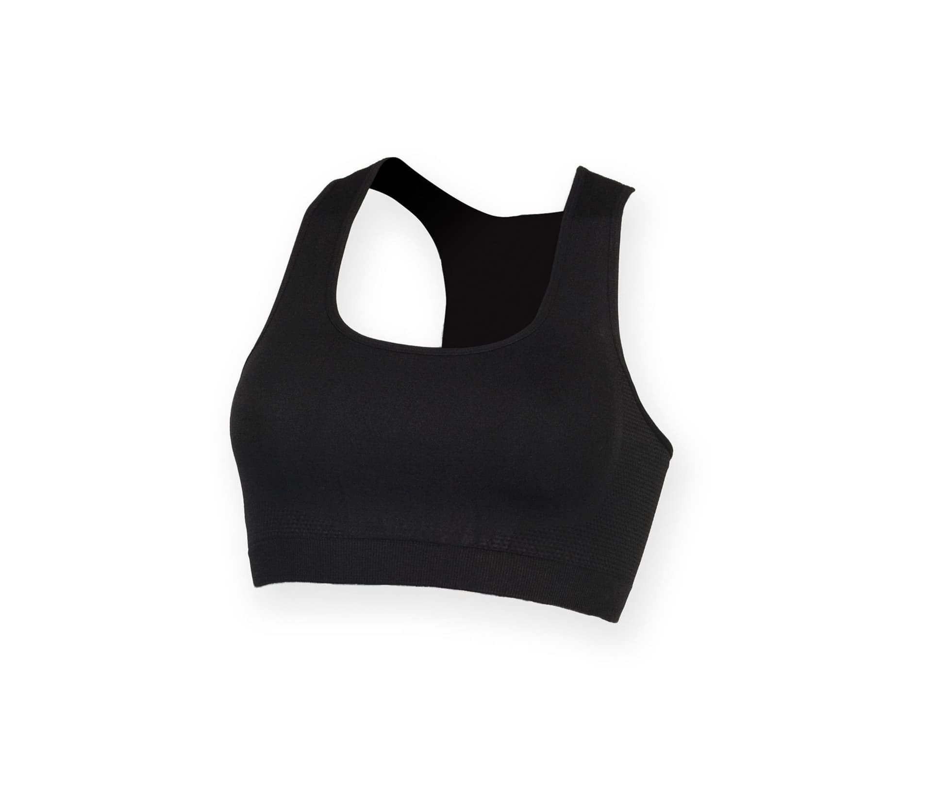 Ladies Work Out Cropped Top — BLACK