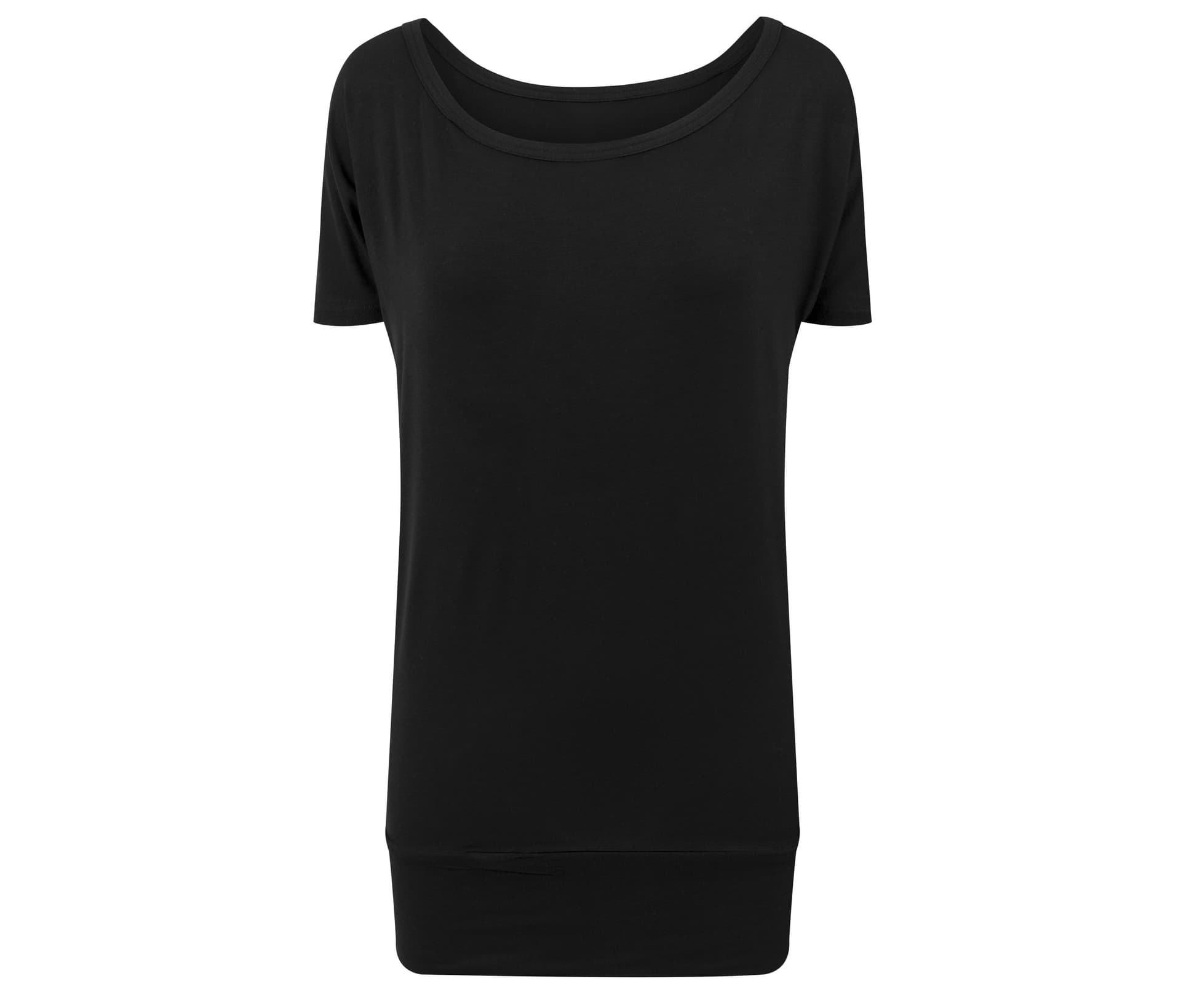 Ladies Viscose Tee — BLACK