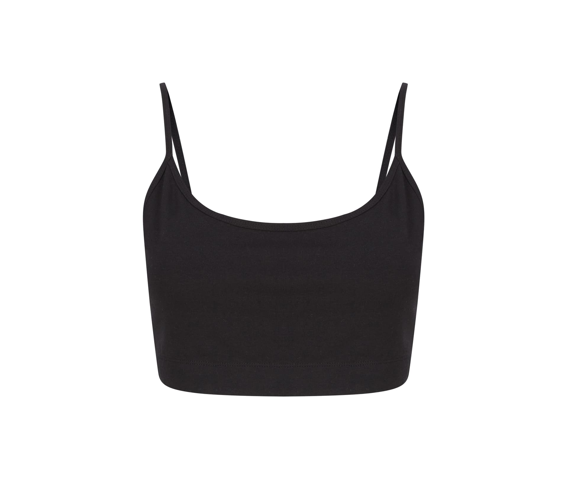 Women's Sustainable Fashion Cropped Top — BLACK