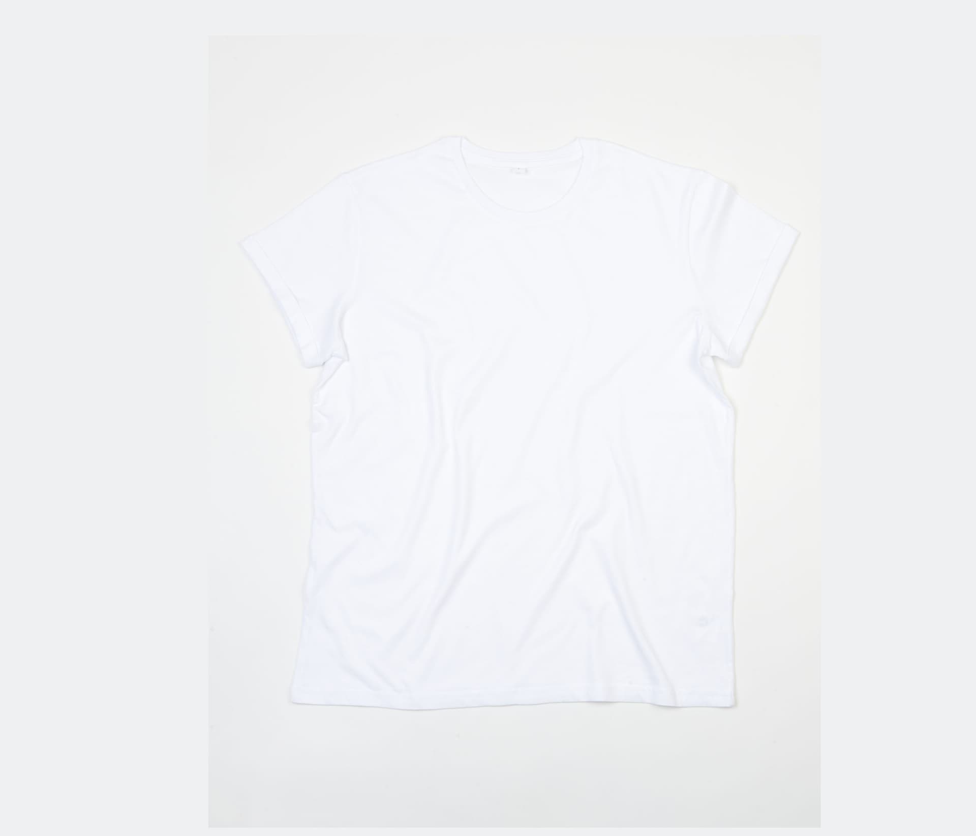 Men's Roll Sleeve T — WHITE