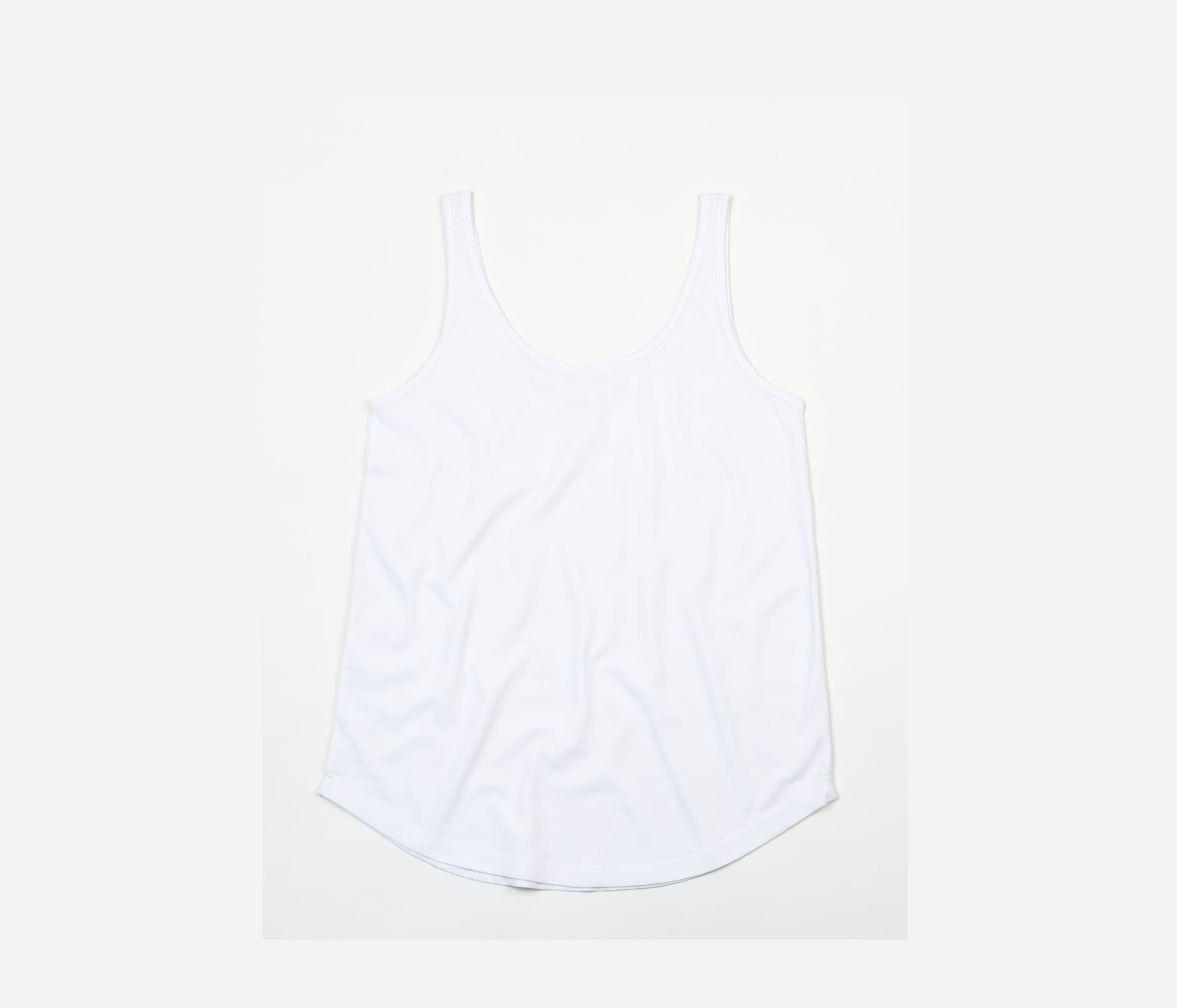 Women's Loose Fit Vest — WHITE