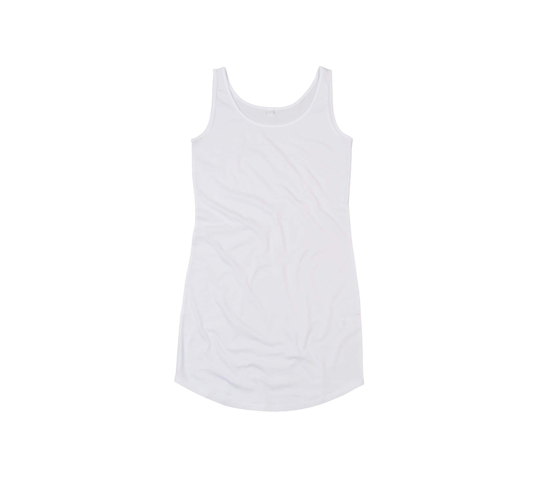 Curved Vest Dress — WHITE