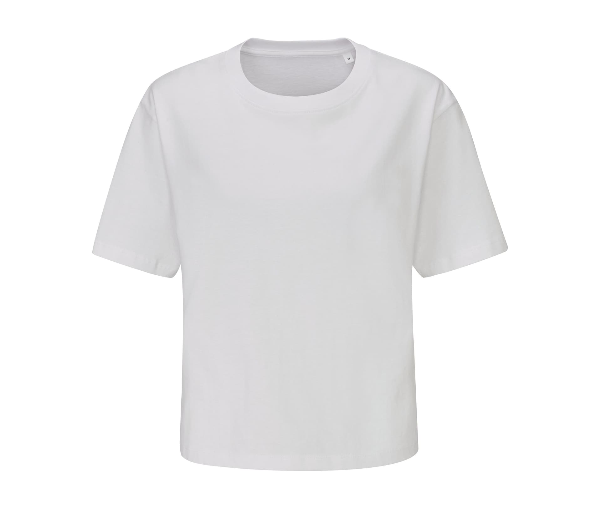 Women's Cropped Heavy T — WHITE