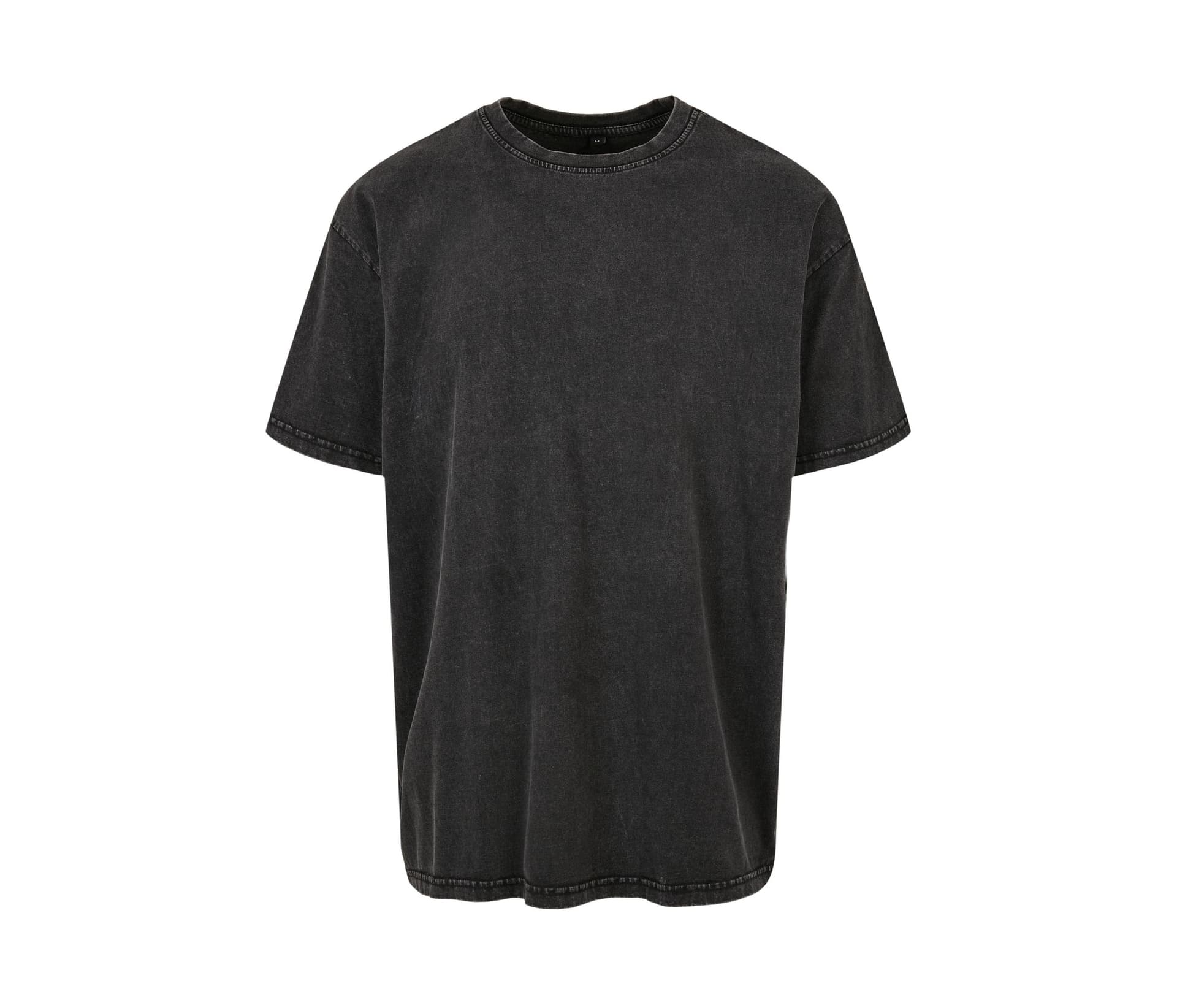 Acid Washed Heavy Oversize Tee — BLACK