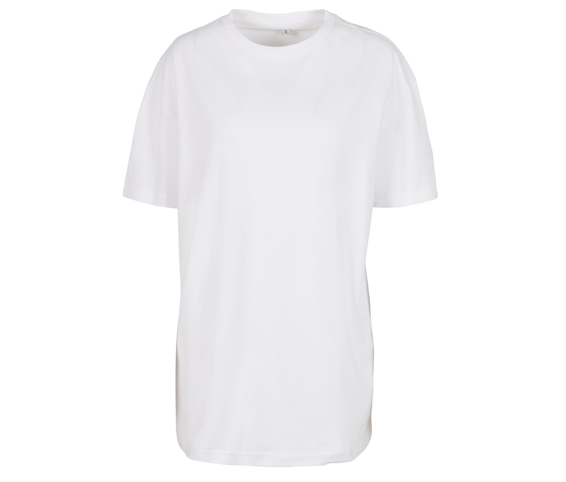 Ladies Oversized Boyfriend Tee — WHITE