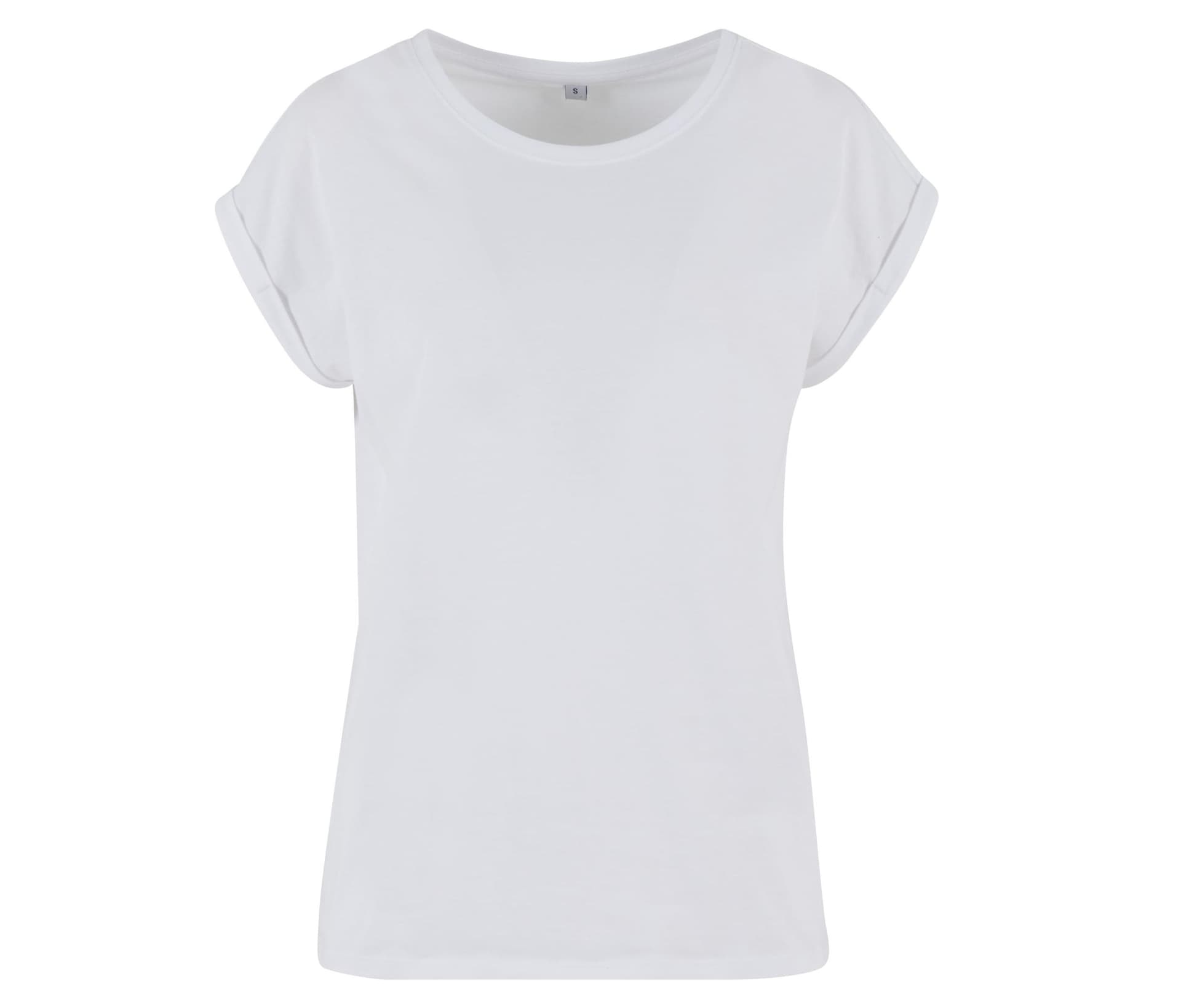 Ladies Regular Extended Shoulder Tee — WHITE