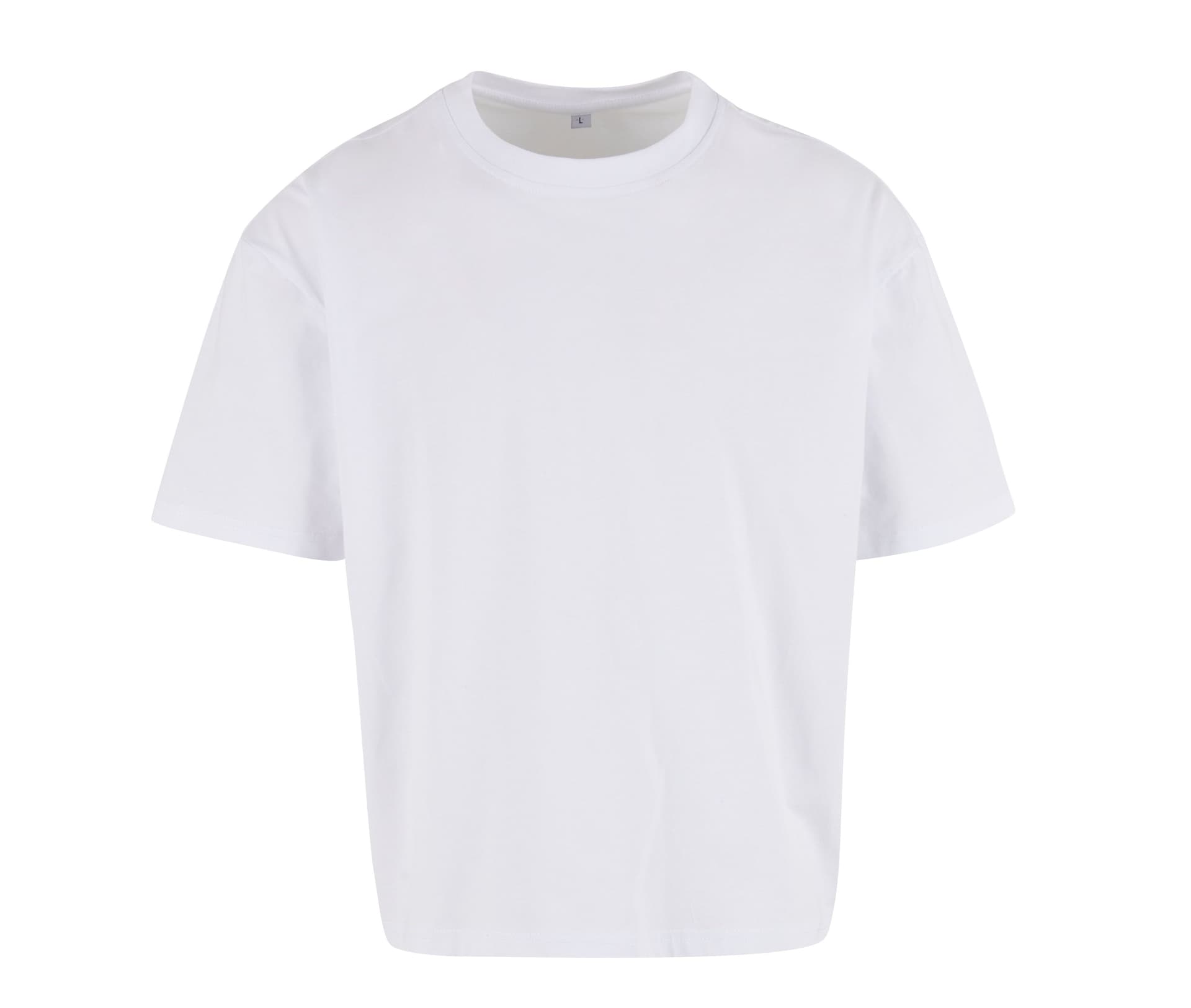 Cropped Oversized Tee — WHITE