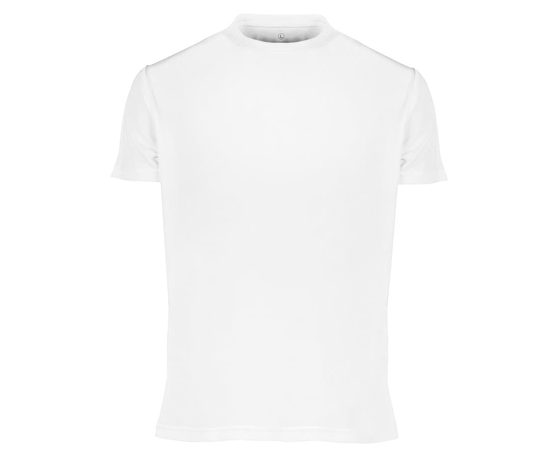 Men's No Label Sport Tee-Shirt — WHITE