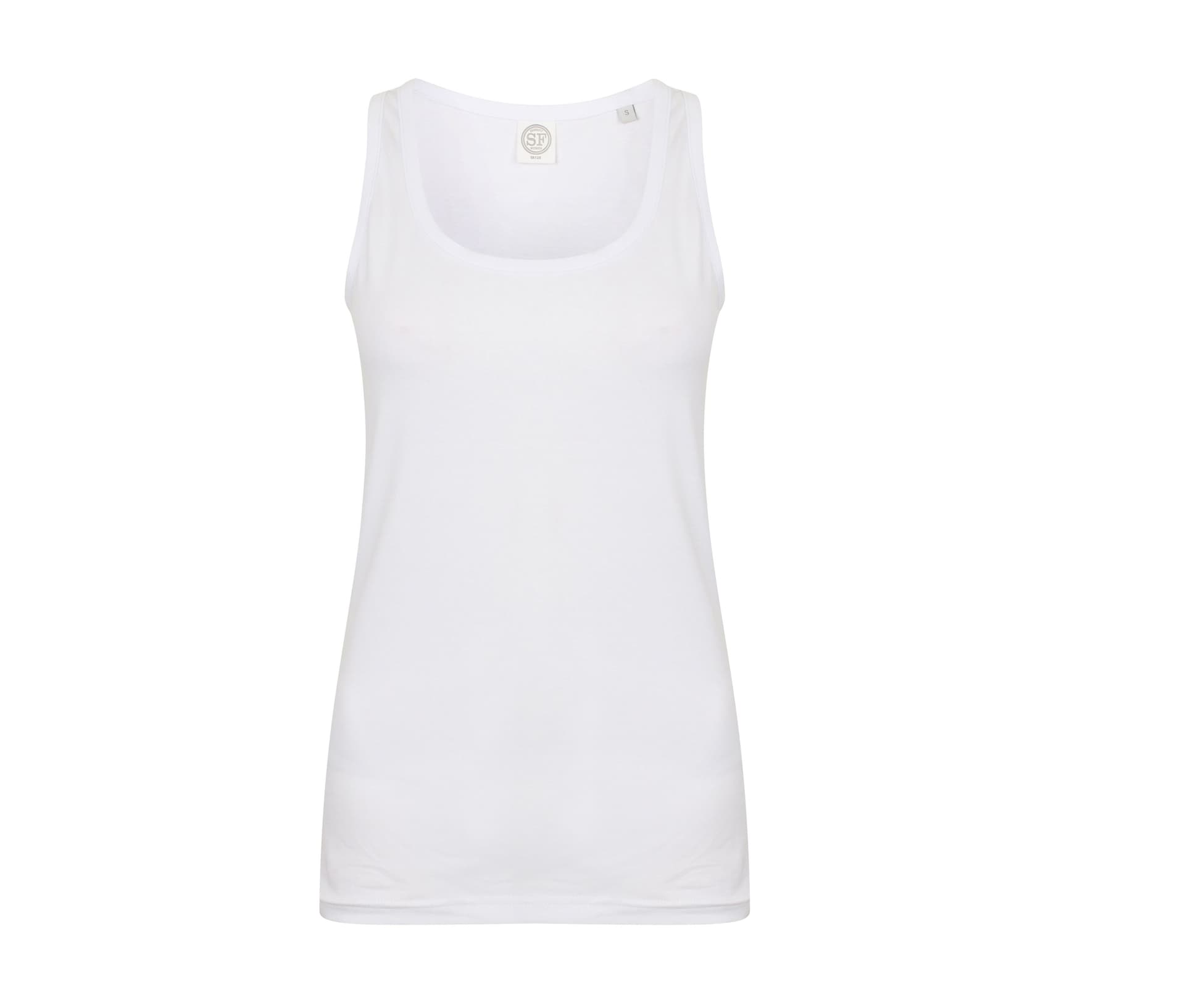 Ladies Stretch Vest — WHITE
