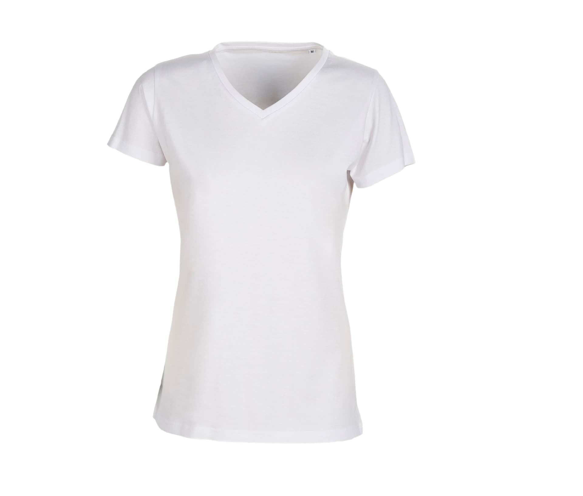Ladies' V-Neck Superb Tee — WHITE