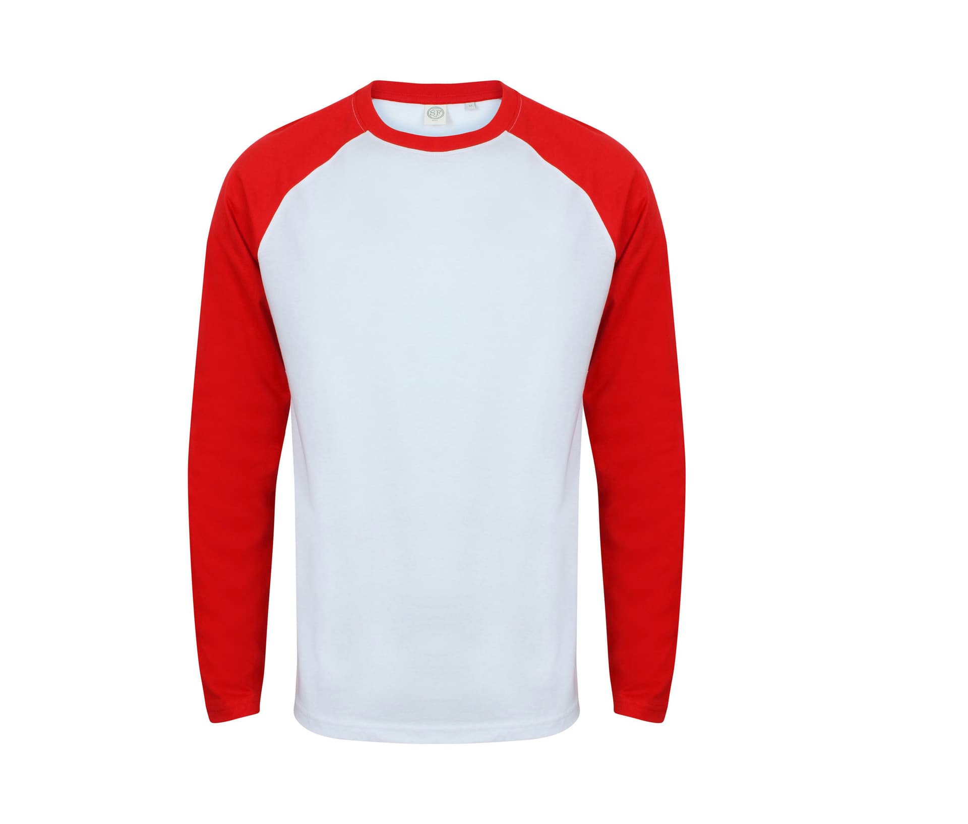 L/S Baseball T — WHITE/RED