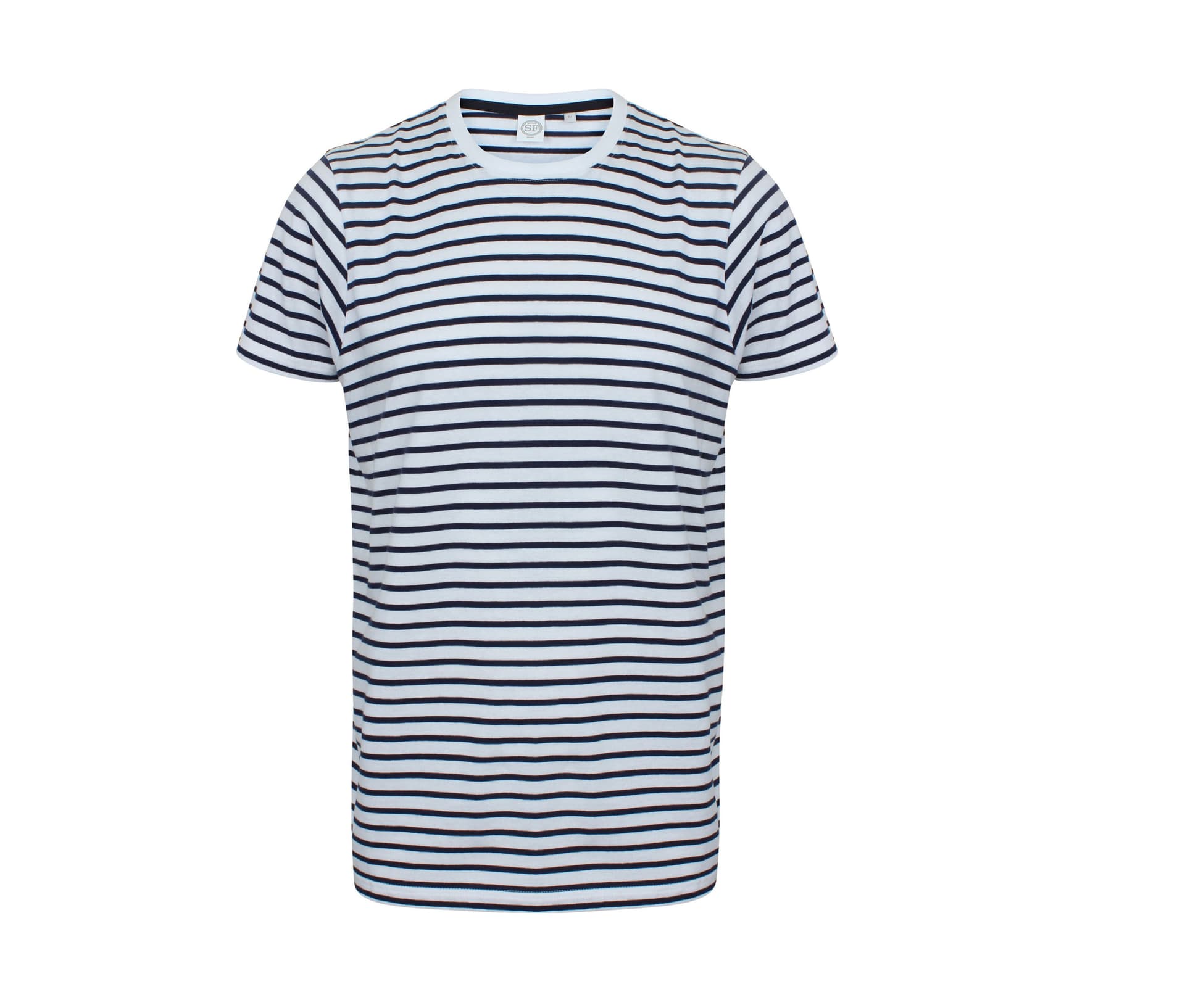 Unisex Striped T — WHITE/NAVY