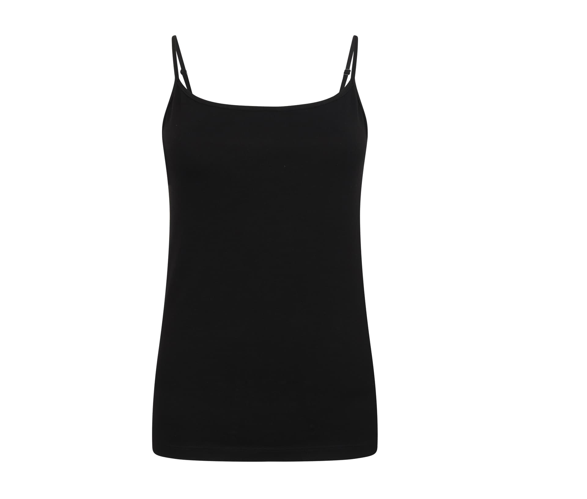 Women’s Feel Good Stretch Spaghetti Vest — BLACK