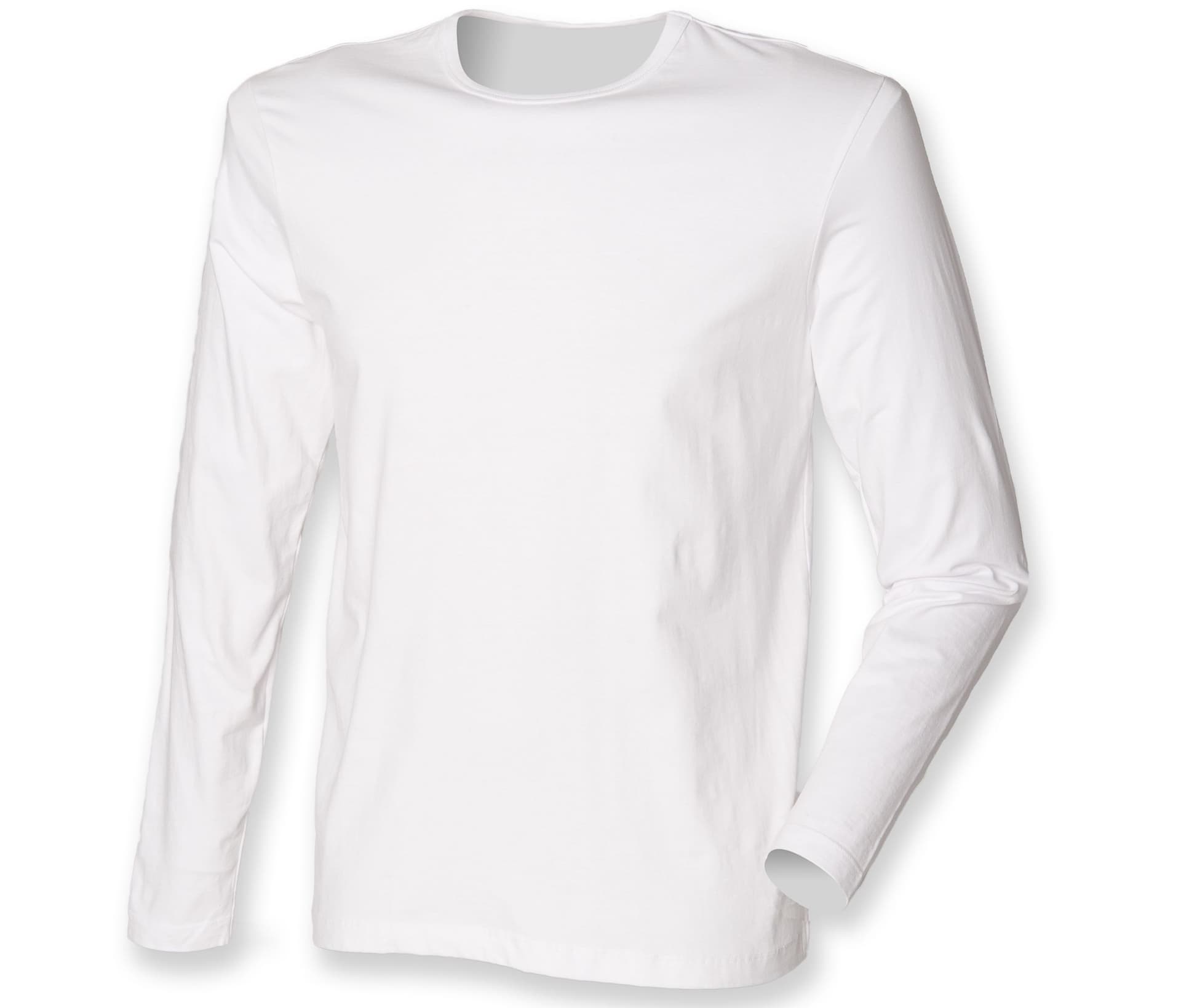 Men's Feel Good Long-Sleeve Stretch T — WHITE