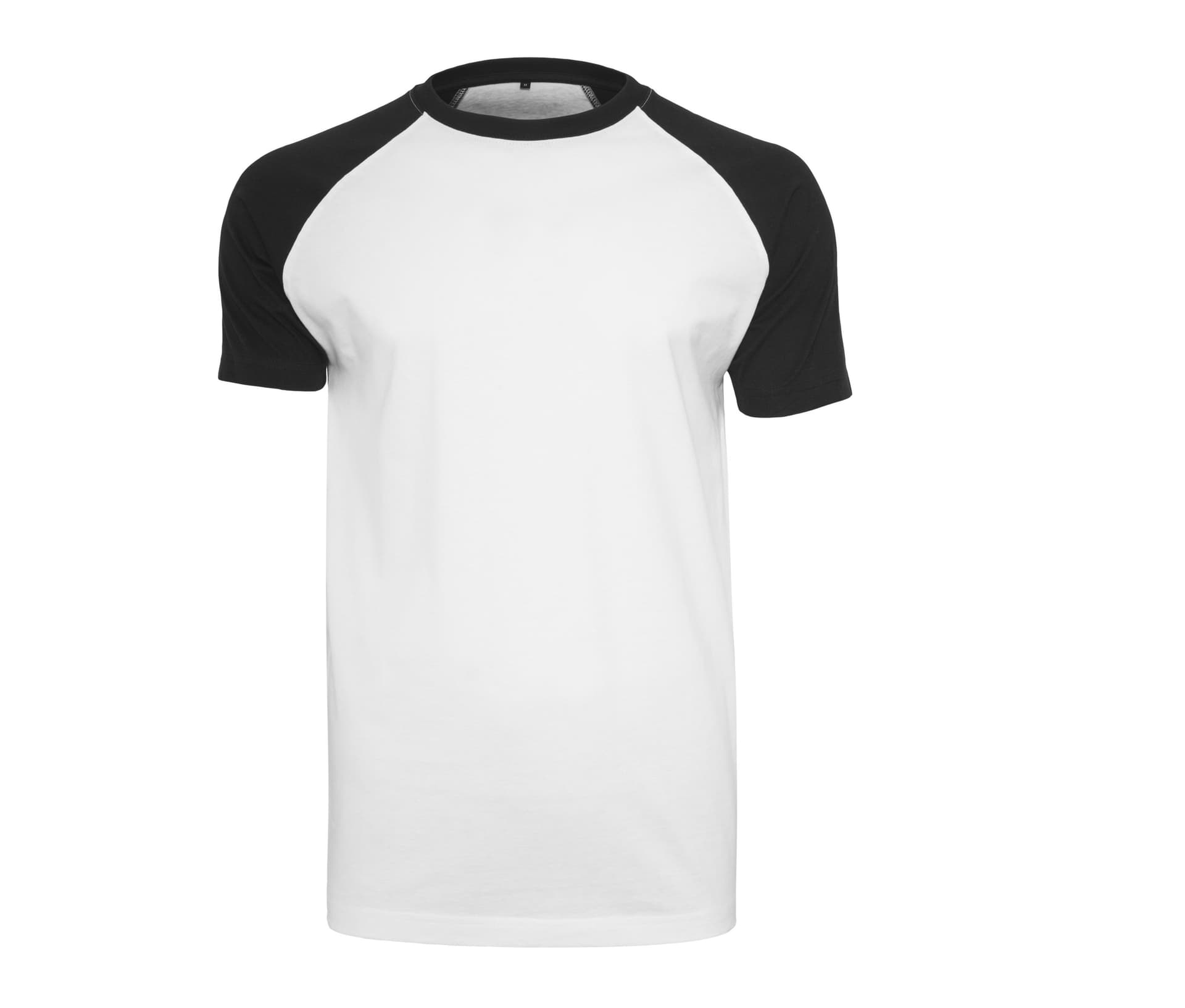 Raglan Contrast Tee — WHITE/BLACK
