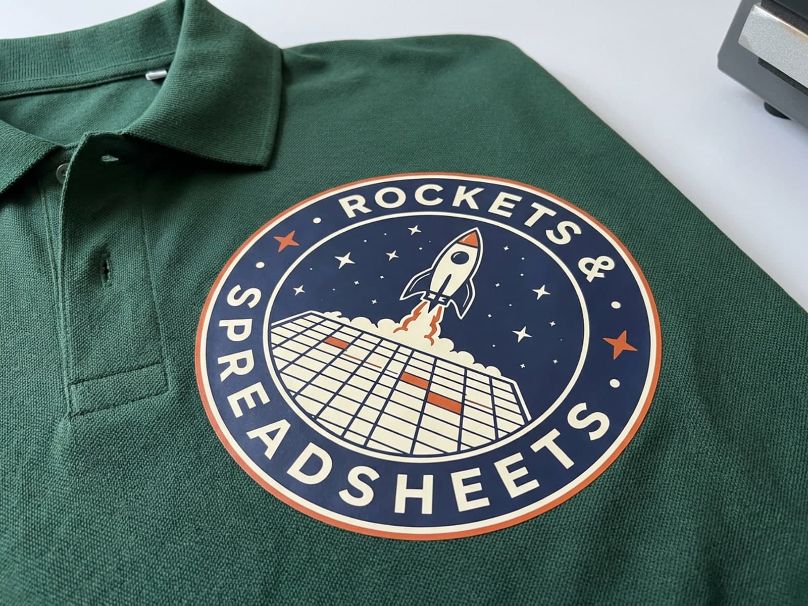 DTF-printed polo — DTF transfer