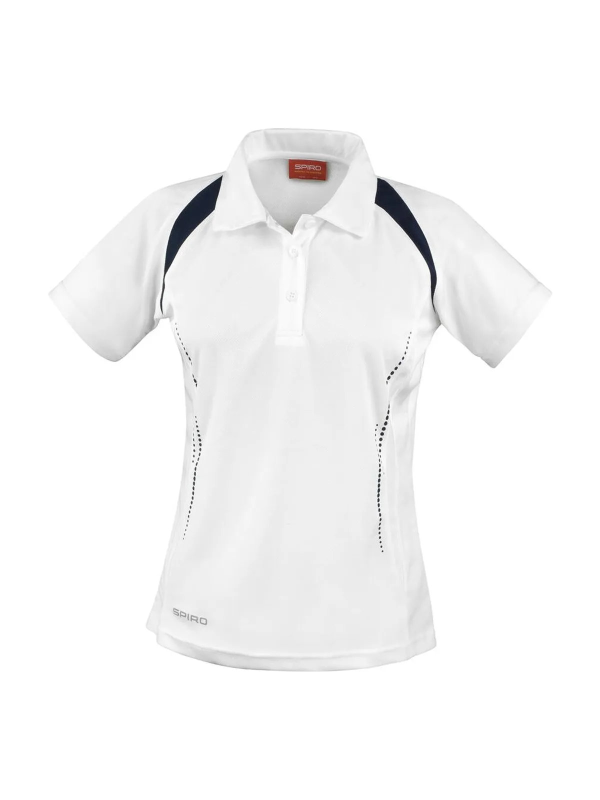 Lady Spiro Team Spirit Polo — White/Navy