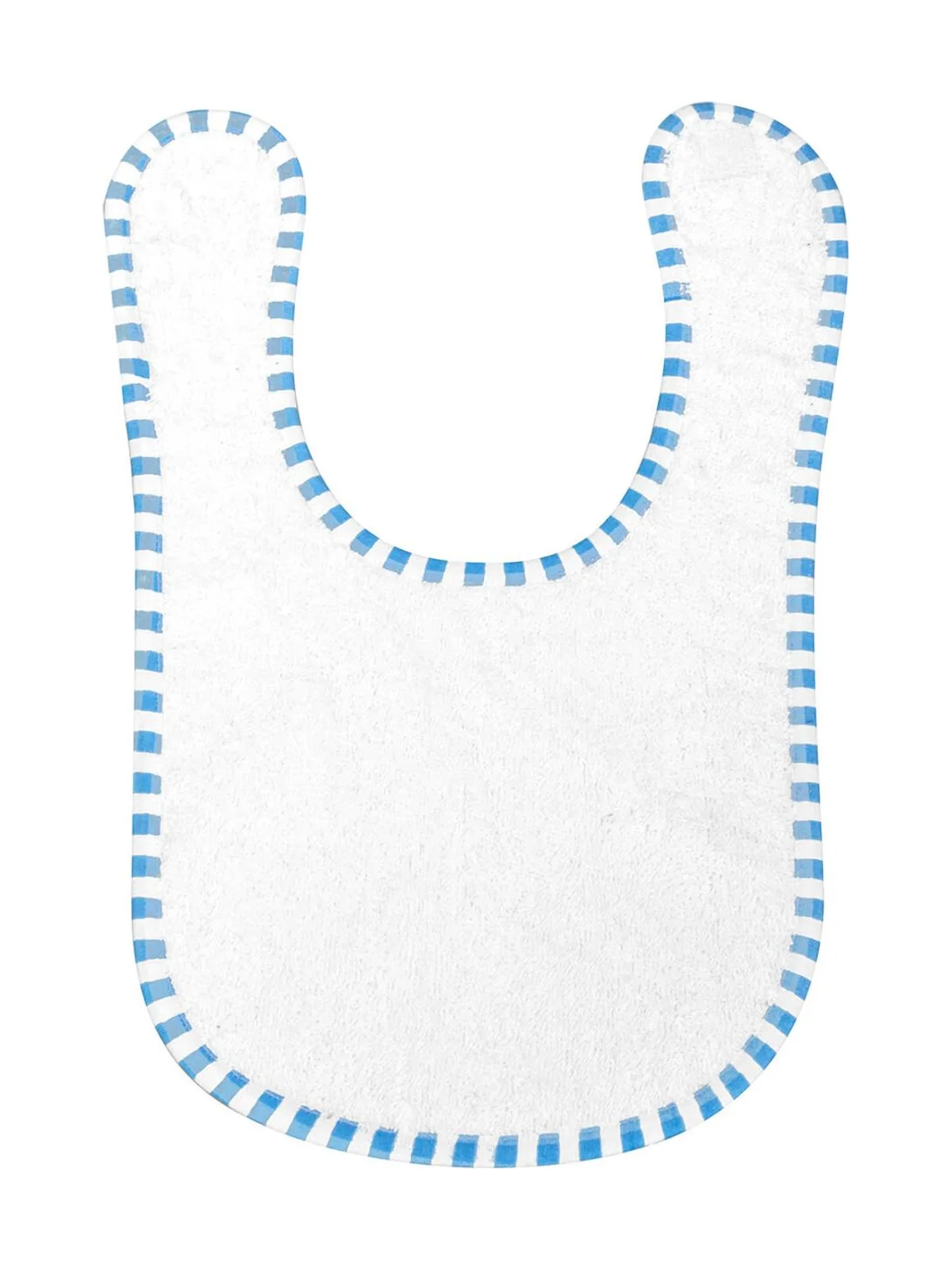Arno Baby Bib — White/Baby Blue