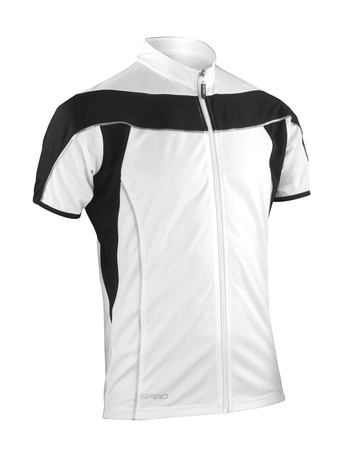 Bike Full Zip Top — White/Black