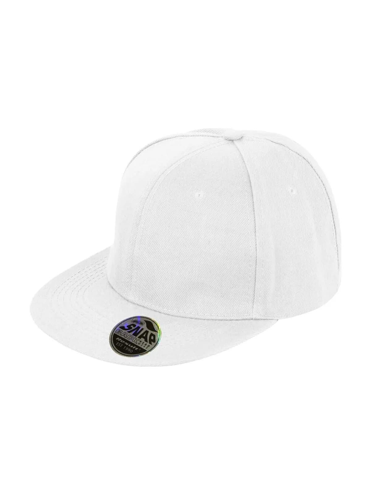 Bronx Original Flat Peak Snap Back Cap — White
