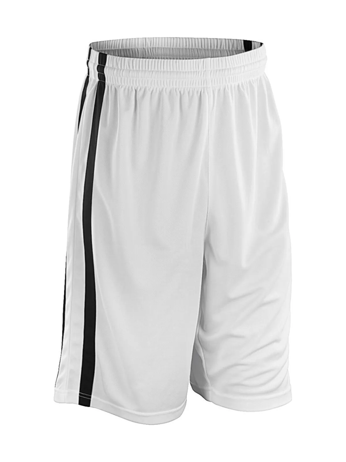 Men's Quick Dry Basketball Shorts — White/Black