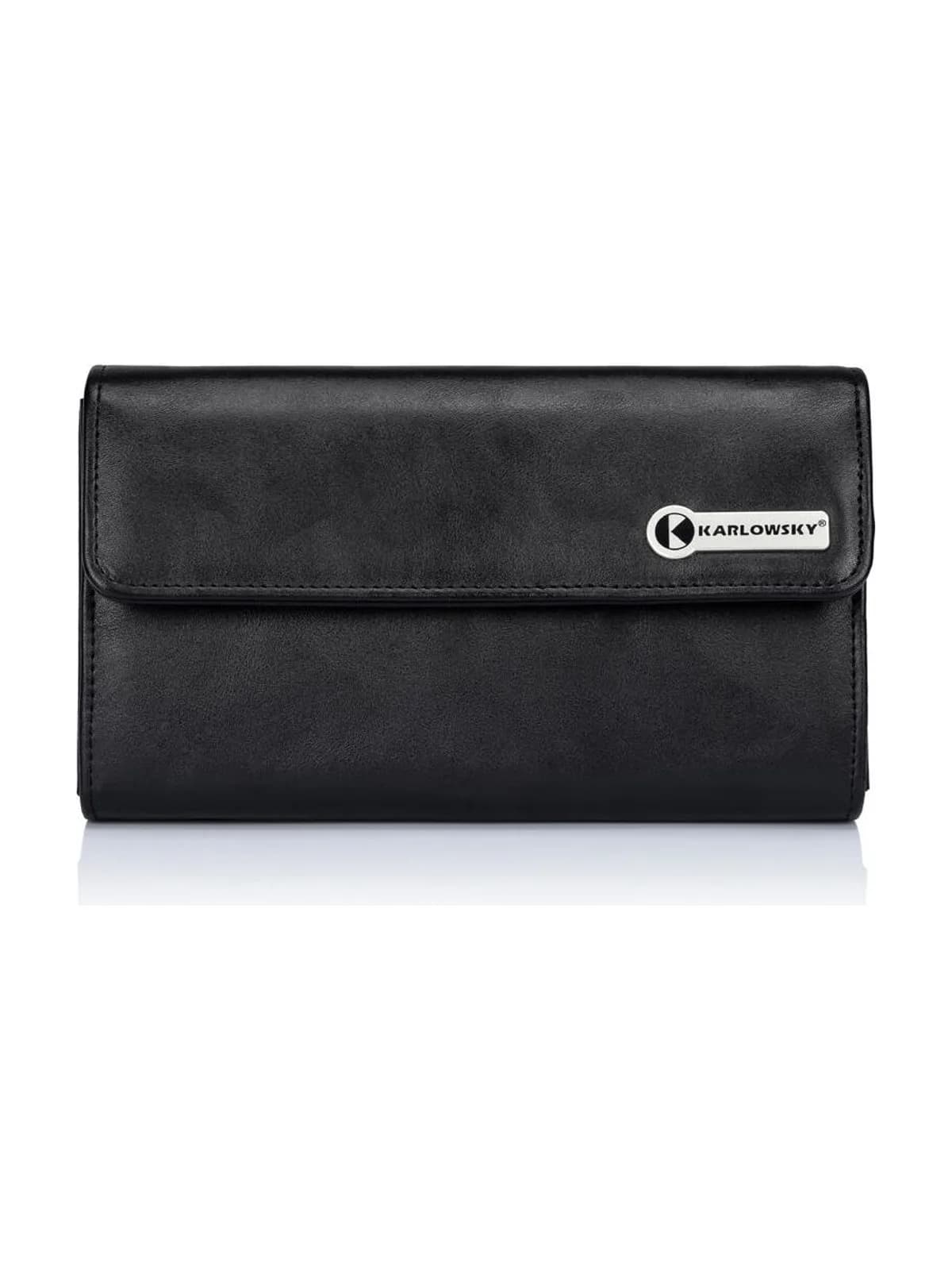 Waiter's Wallet with Press Stud — Black