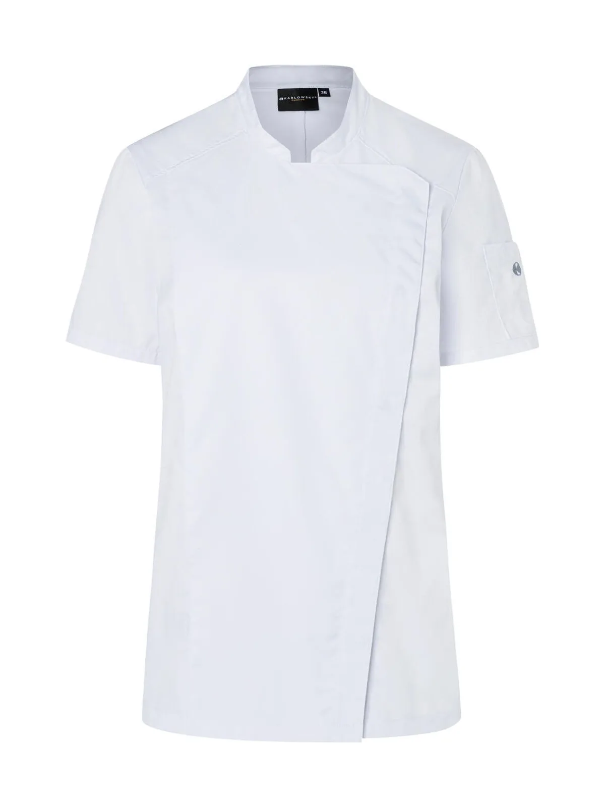 Short-Sleeve Ladies' Chef Jacket Modern-Look — White