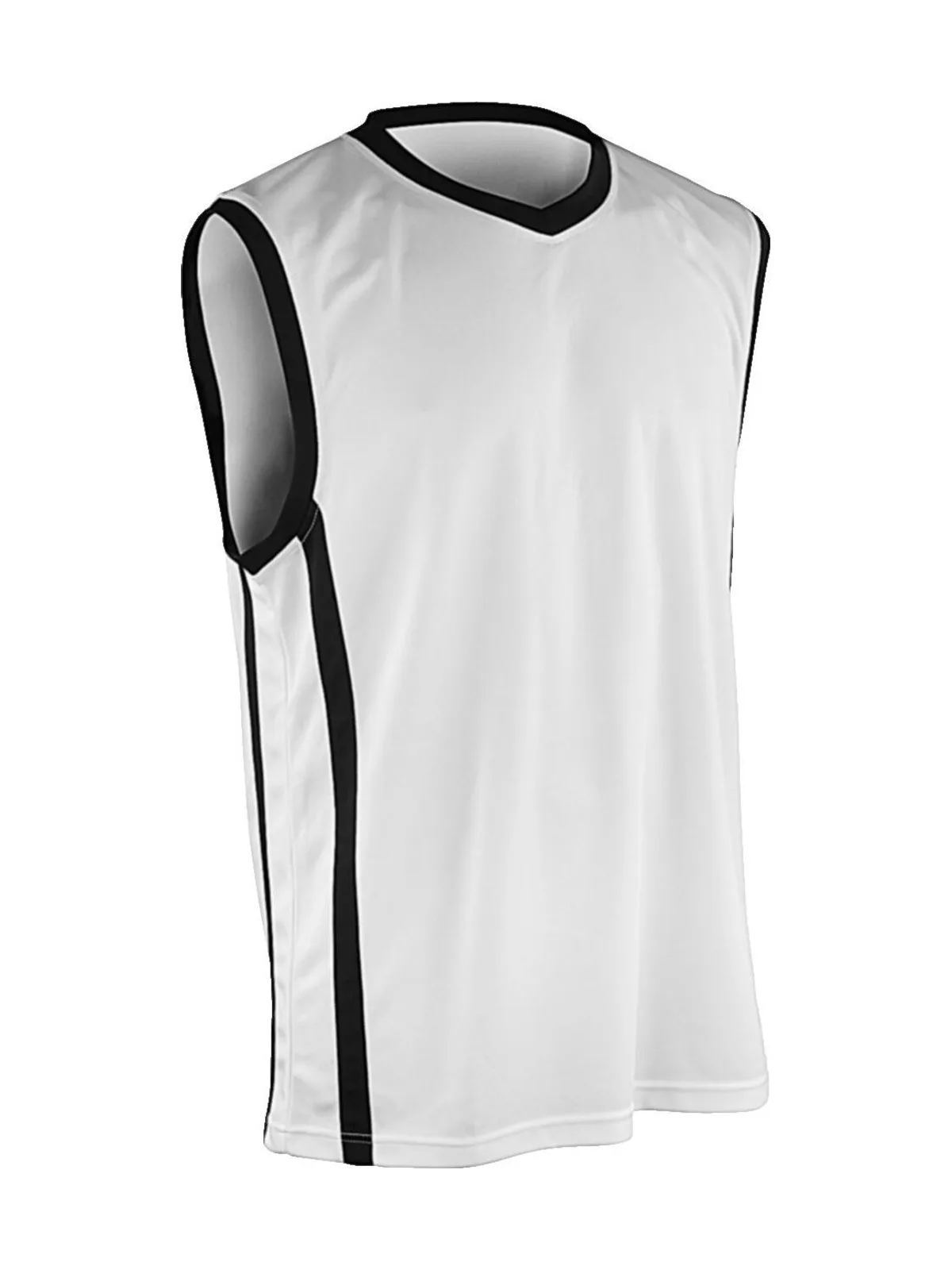 Men's Quick Dry Basketball Top — White/Black