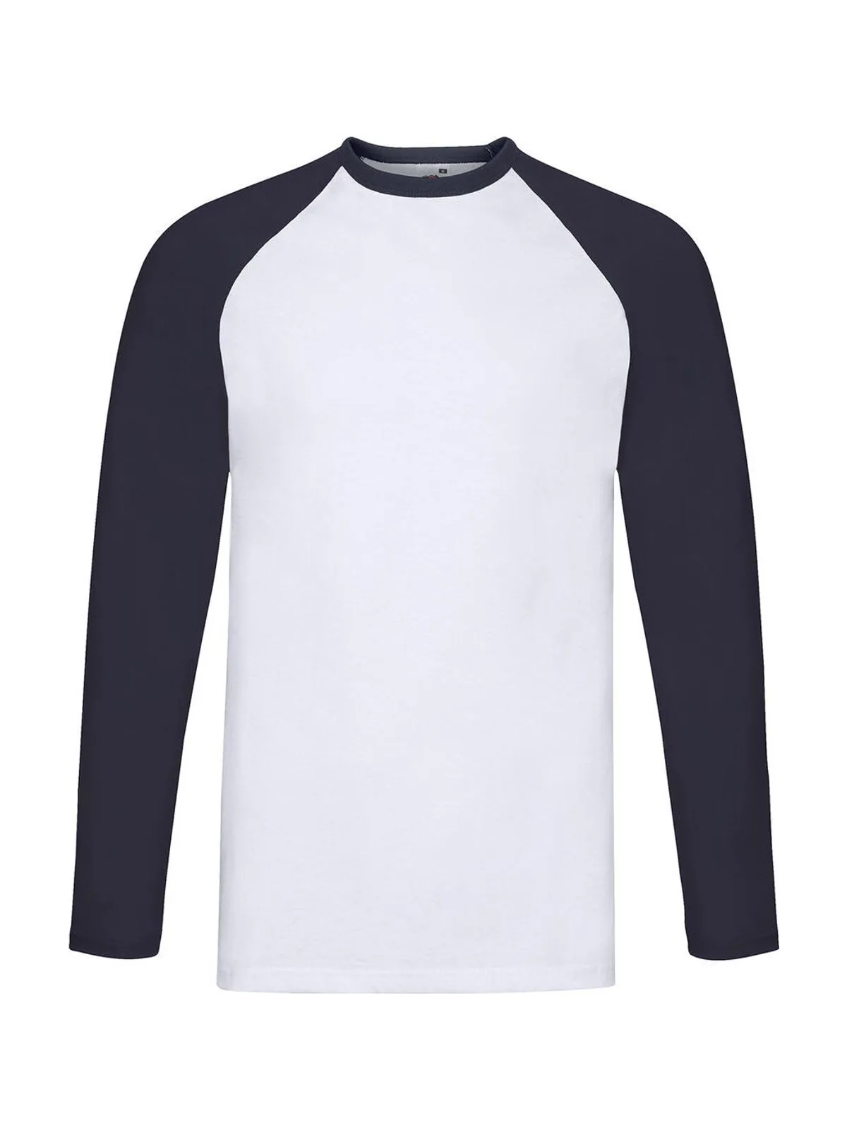 Long Sleeve Baseball T-Shirt — White/Deep Navy