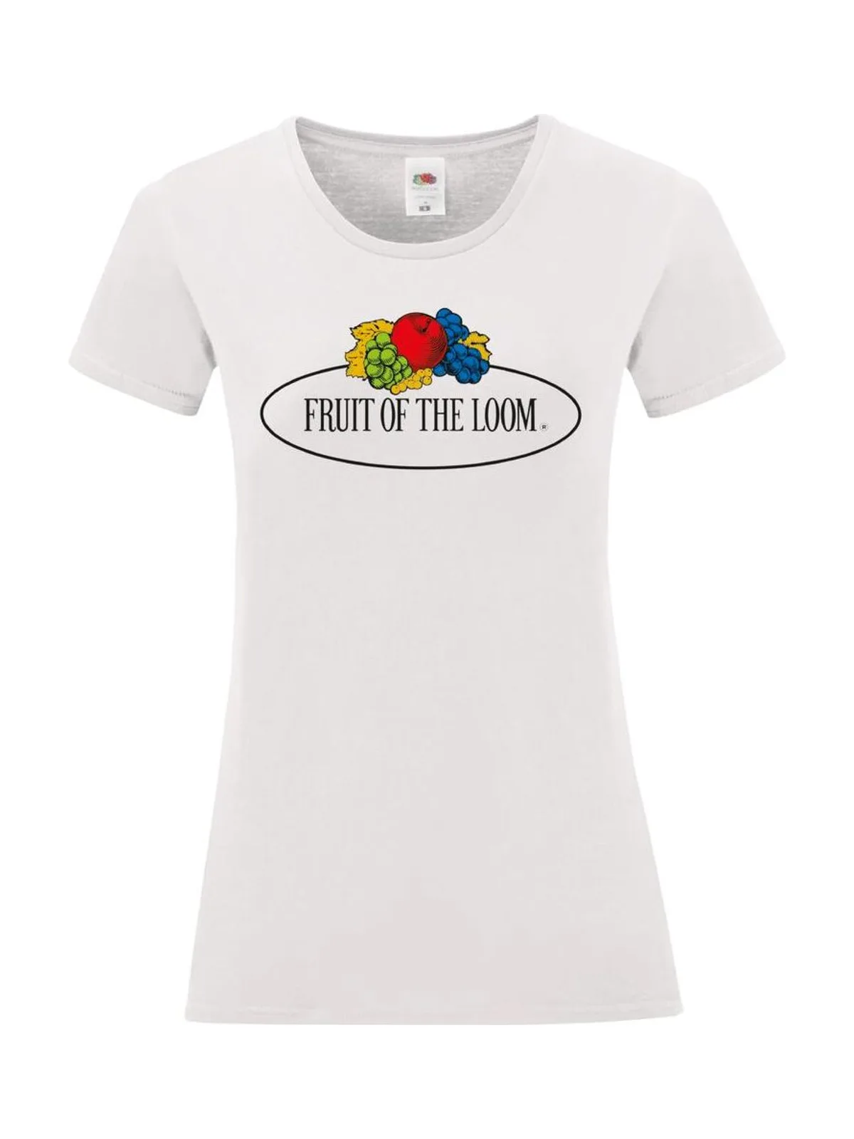 Ladies Vintage T Large Logo Print — White