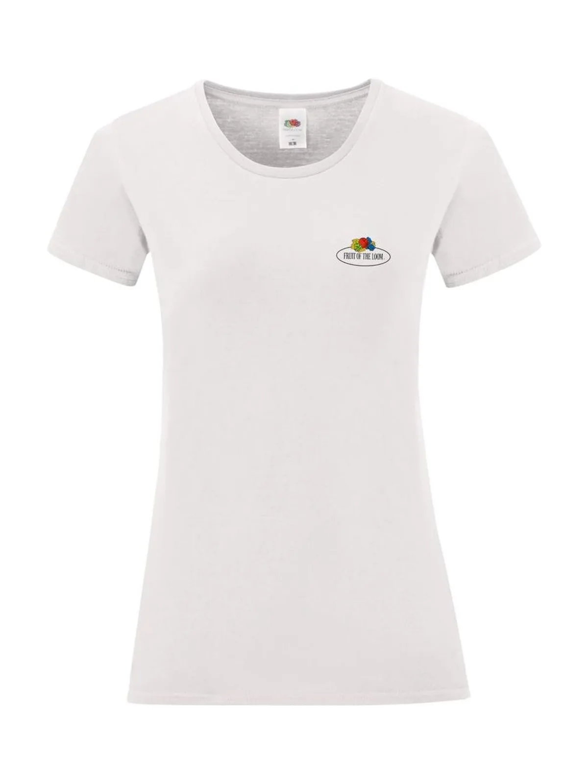 Ladies Vintage T Small Logo Print — White
