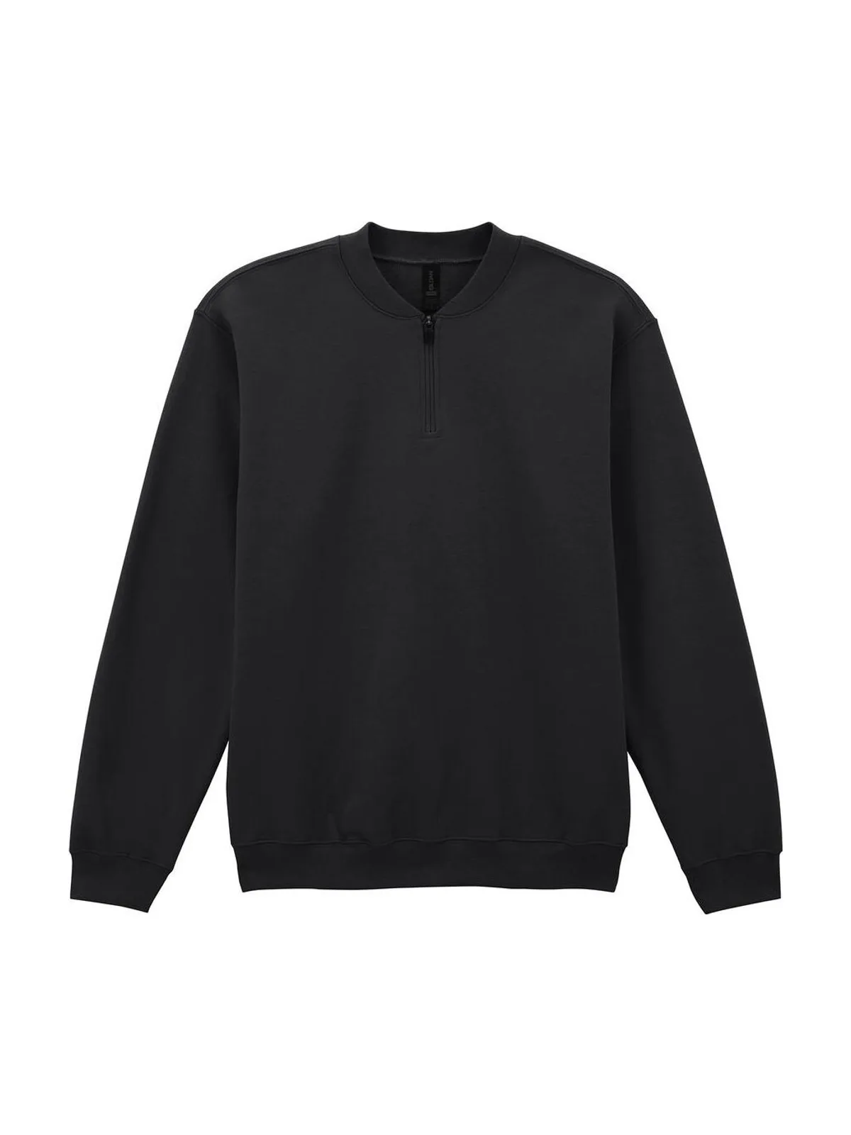 Softstyle Midweight Adult Fleece 1/4 Zip Sweat — Black