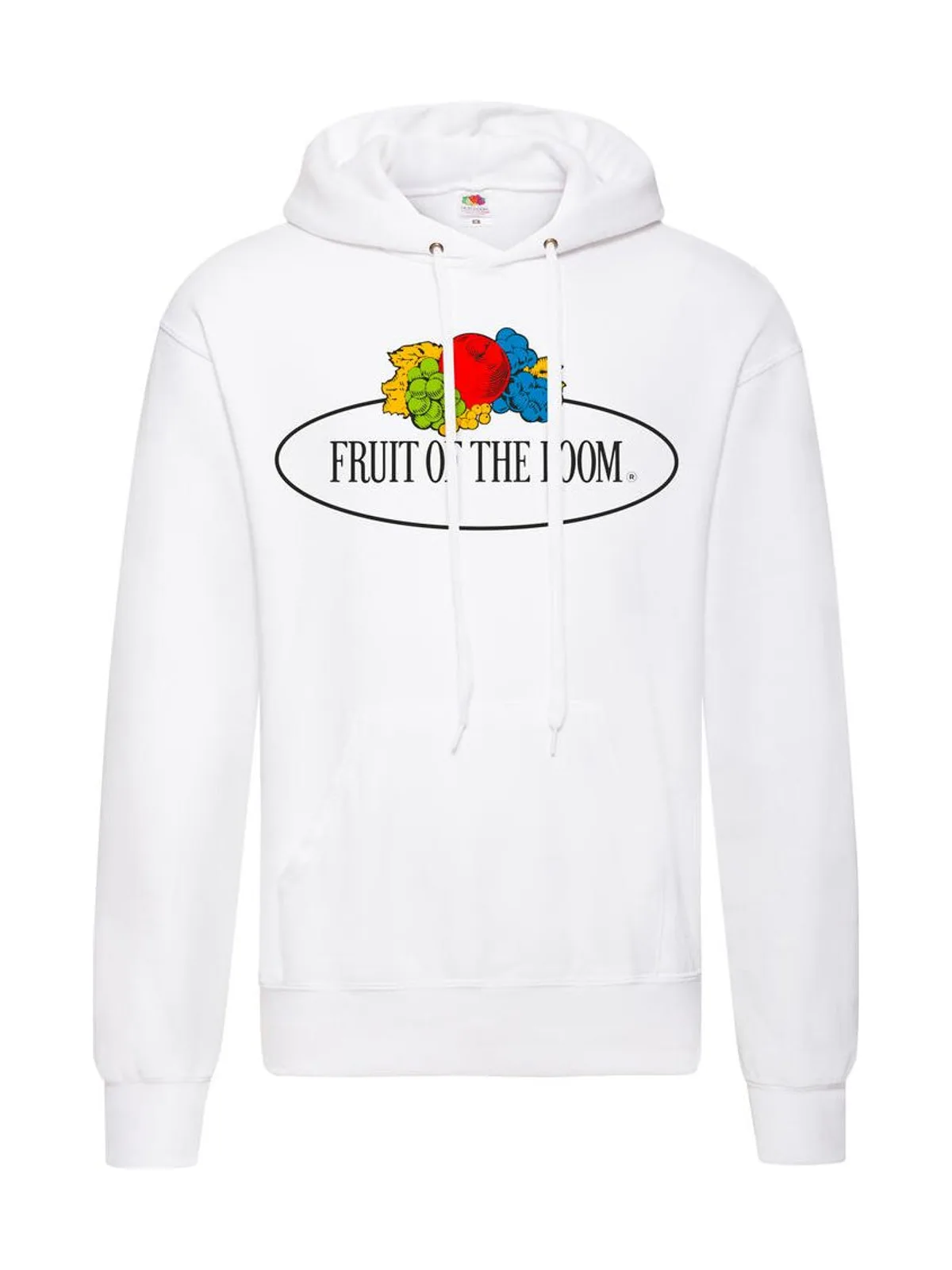 Vintage Hooded Sweat Classic Large Logo Print — White
