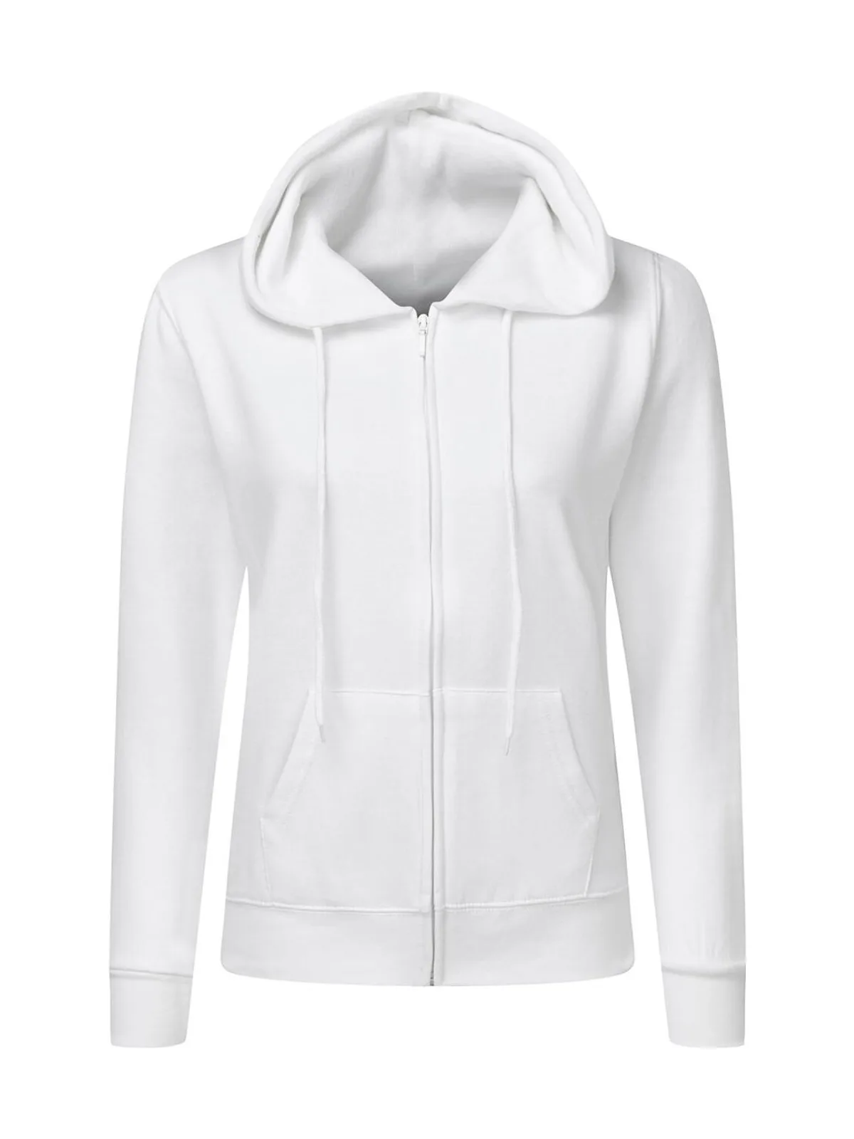 Hooded Full Zip Women — White