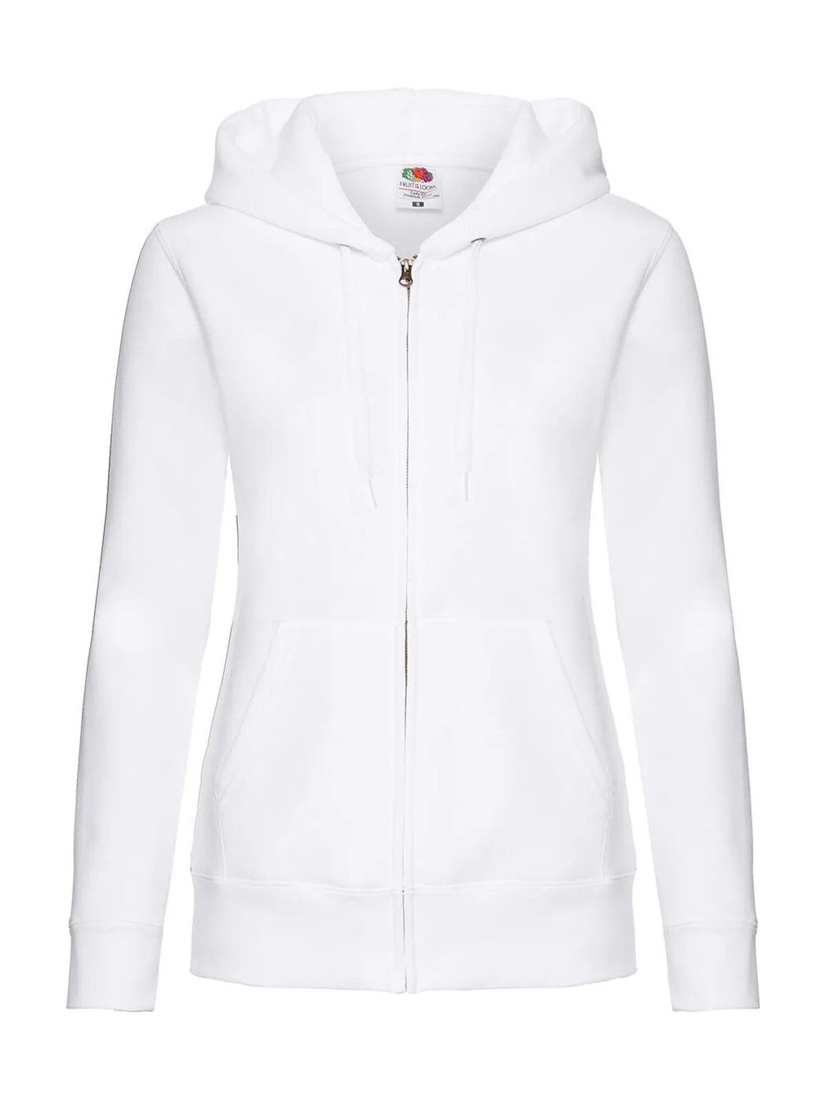Premium Hooded Sweat Jacket Lady-Fit — White