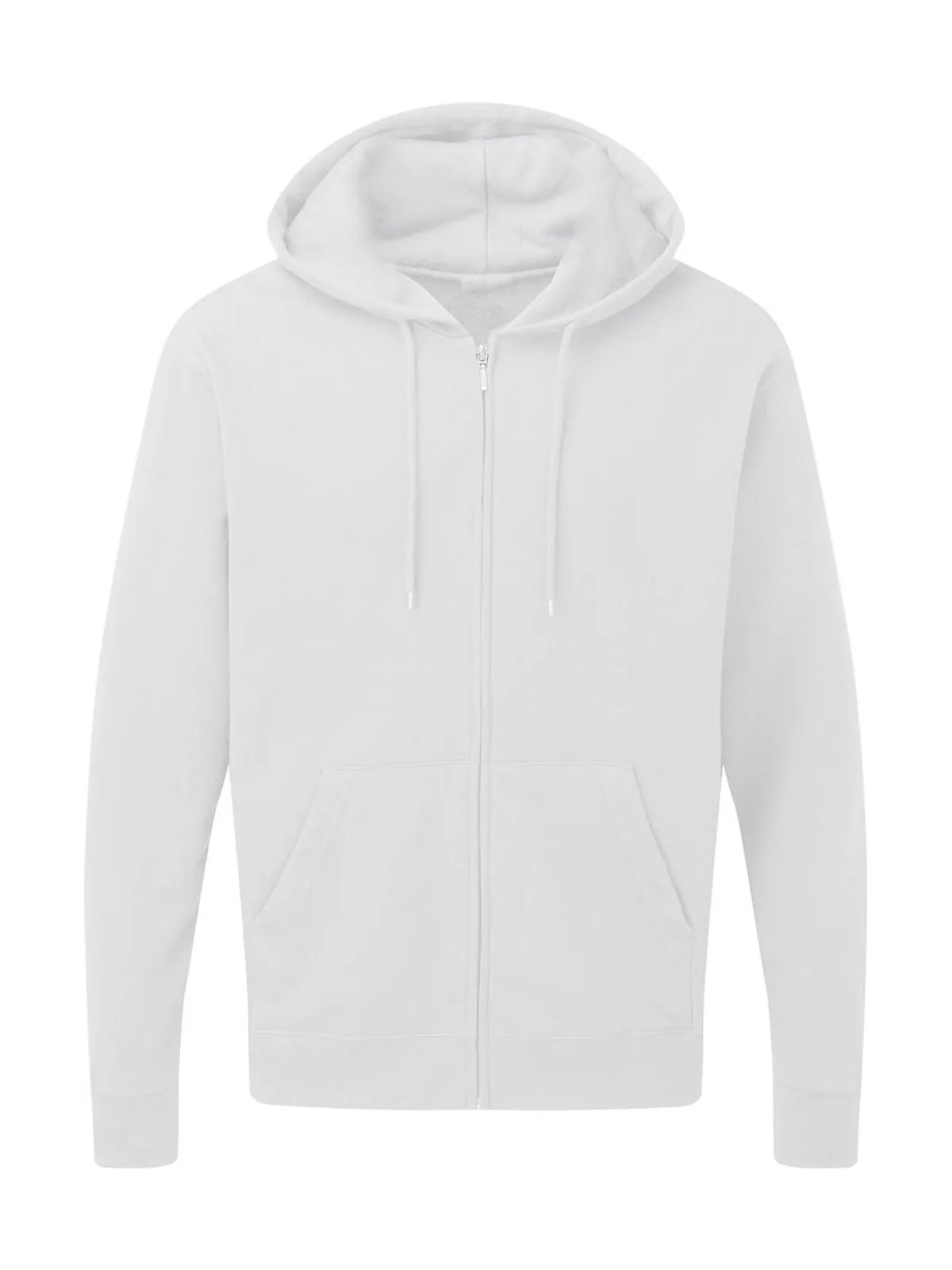 Hooded Full Zip Men — White