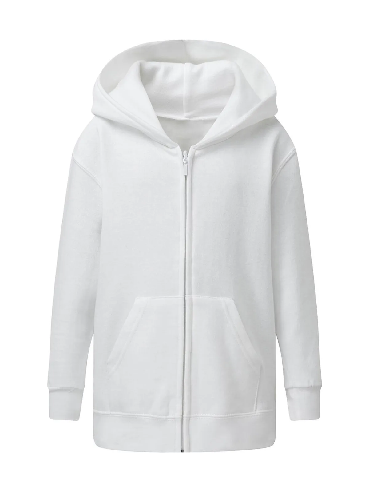 Hooded Full Zip Kids — White
