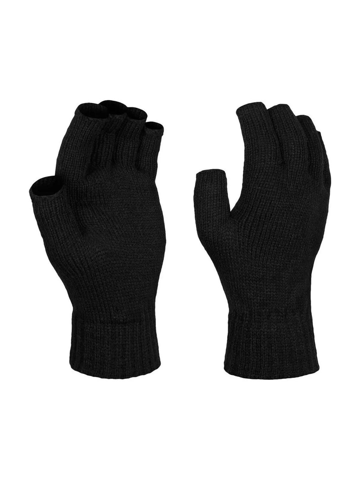 Fingerless Mitts — Black