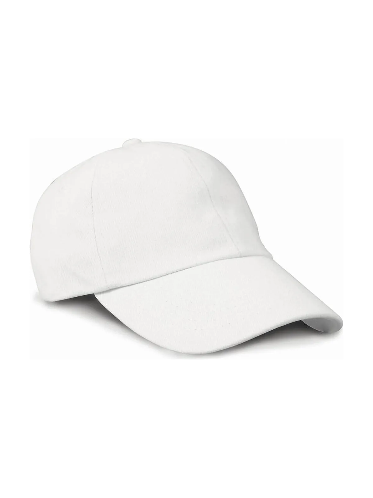 Flat Brushed-Cotton-Cap — White
