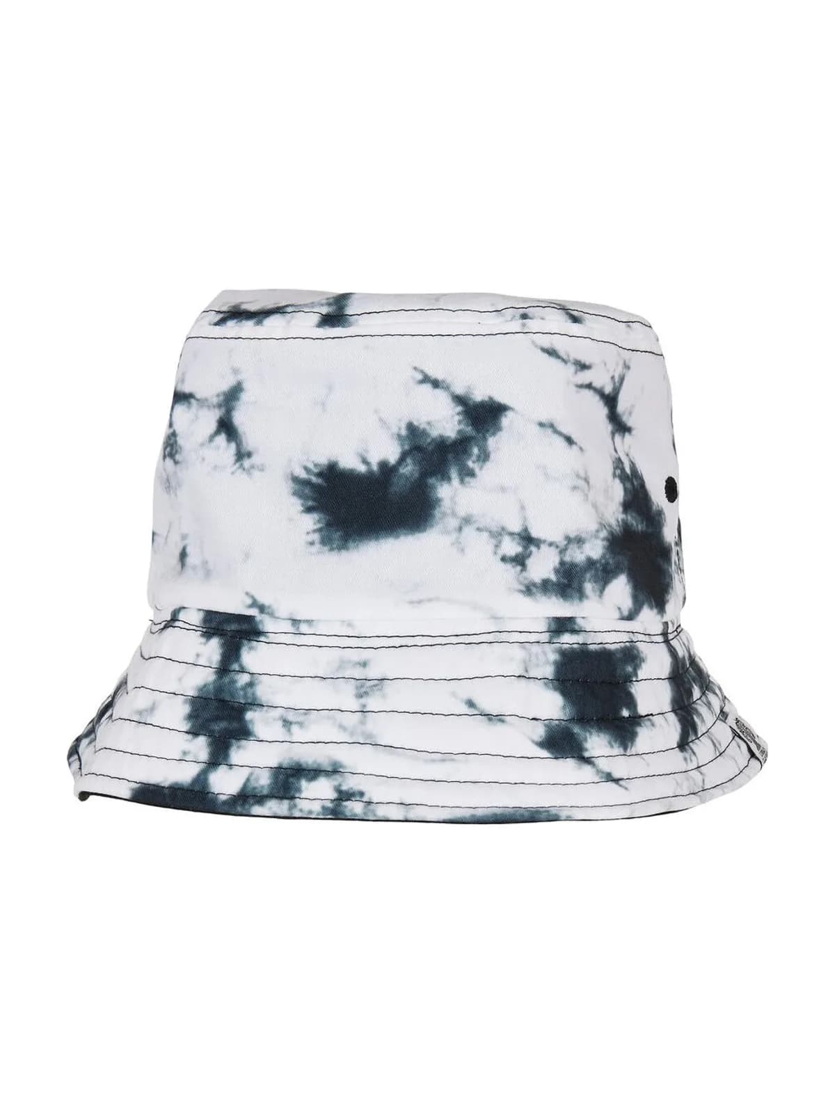 Batik Dye Reversible Bucket Hat — Black