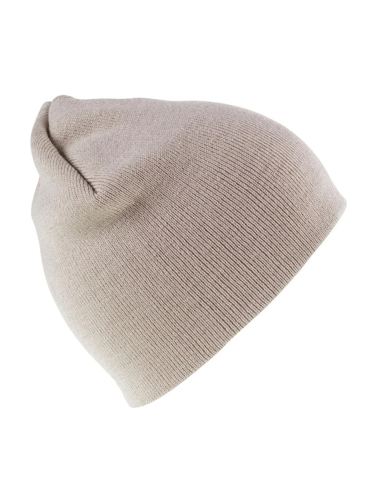 Soft Feel Cuffless Beanie — Stone