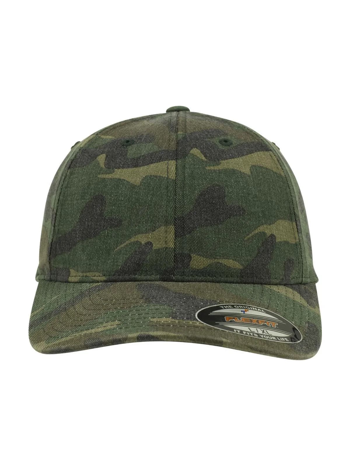 Flexfit Garment Washed Camo — Green Camo