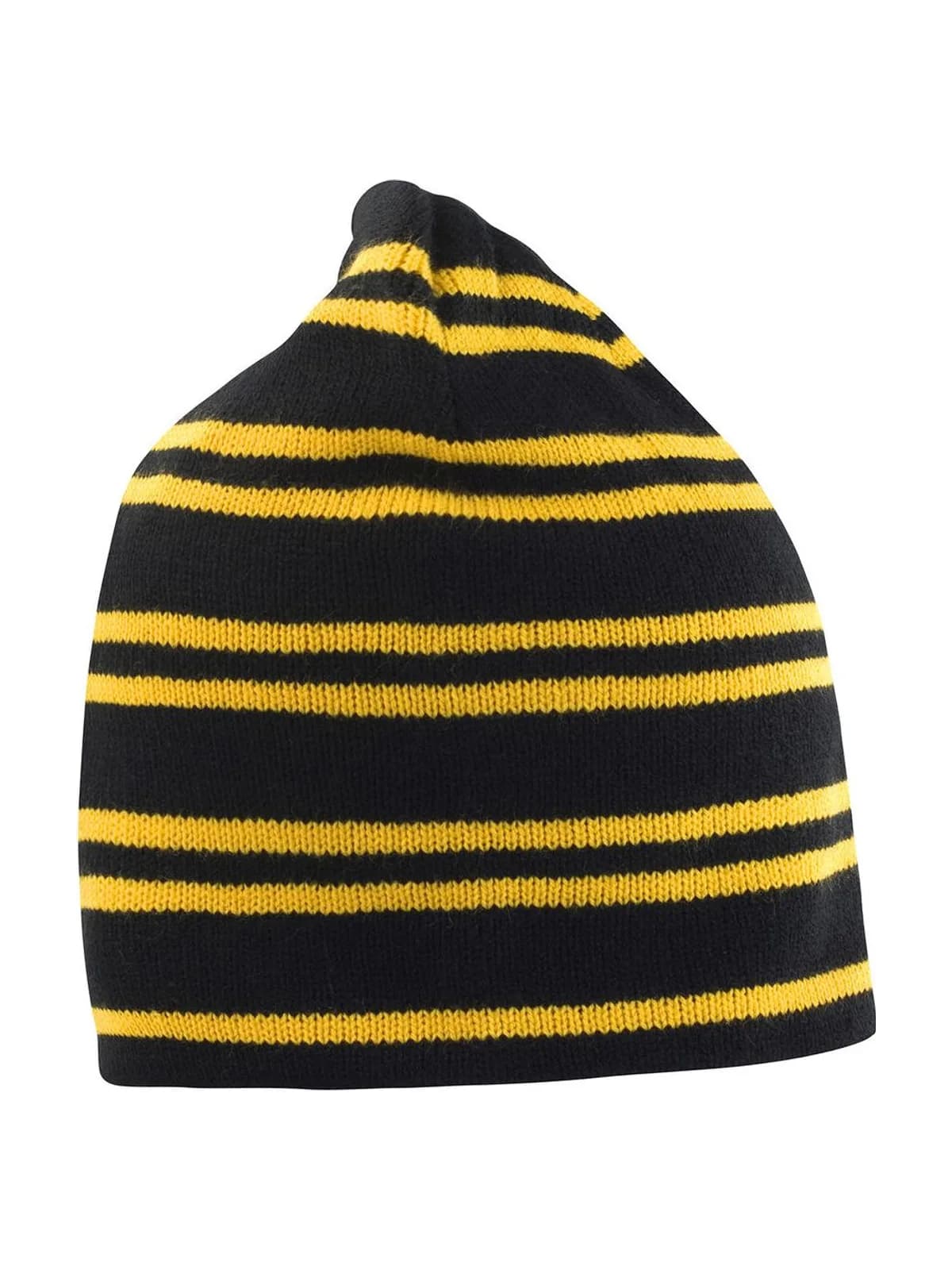Team Reversible Beanie — Black/Gold/Black