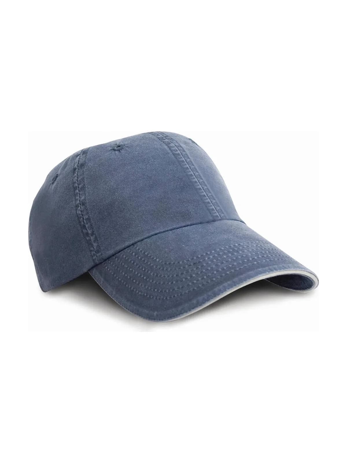 Fine Cotton Twill Cap — Navy/Putty