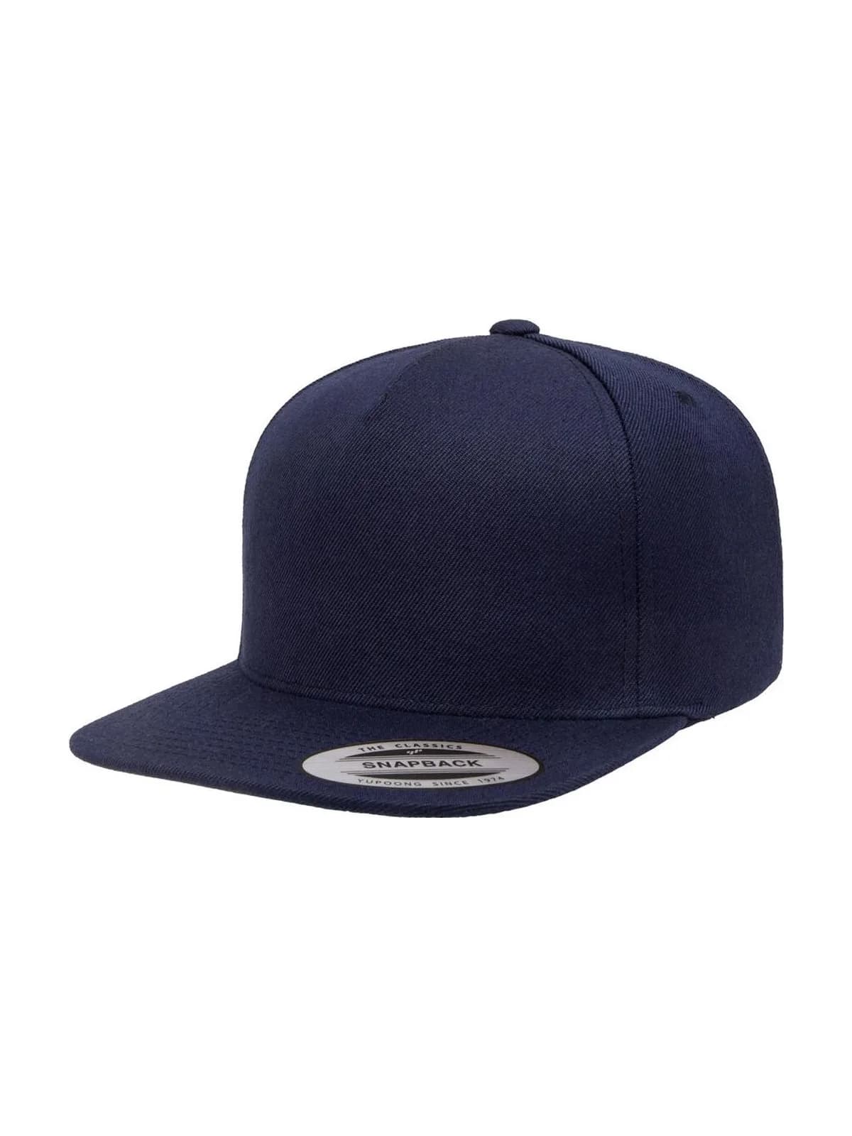 Premium 5 Panel Snapback — Navy